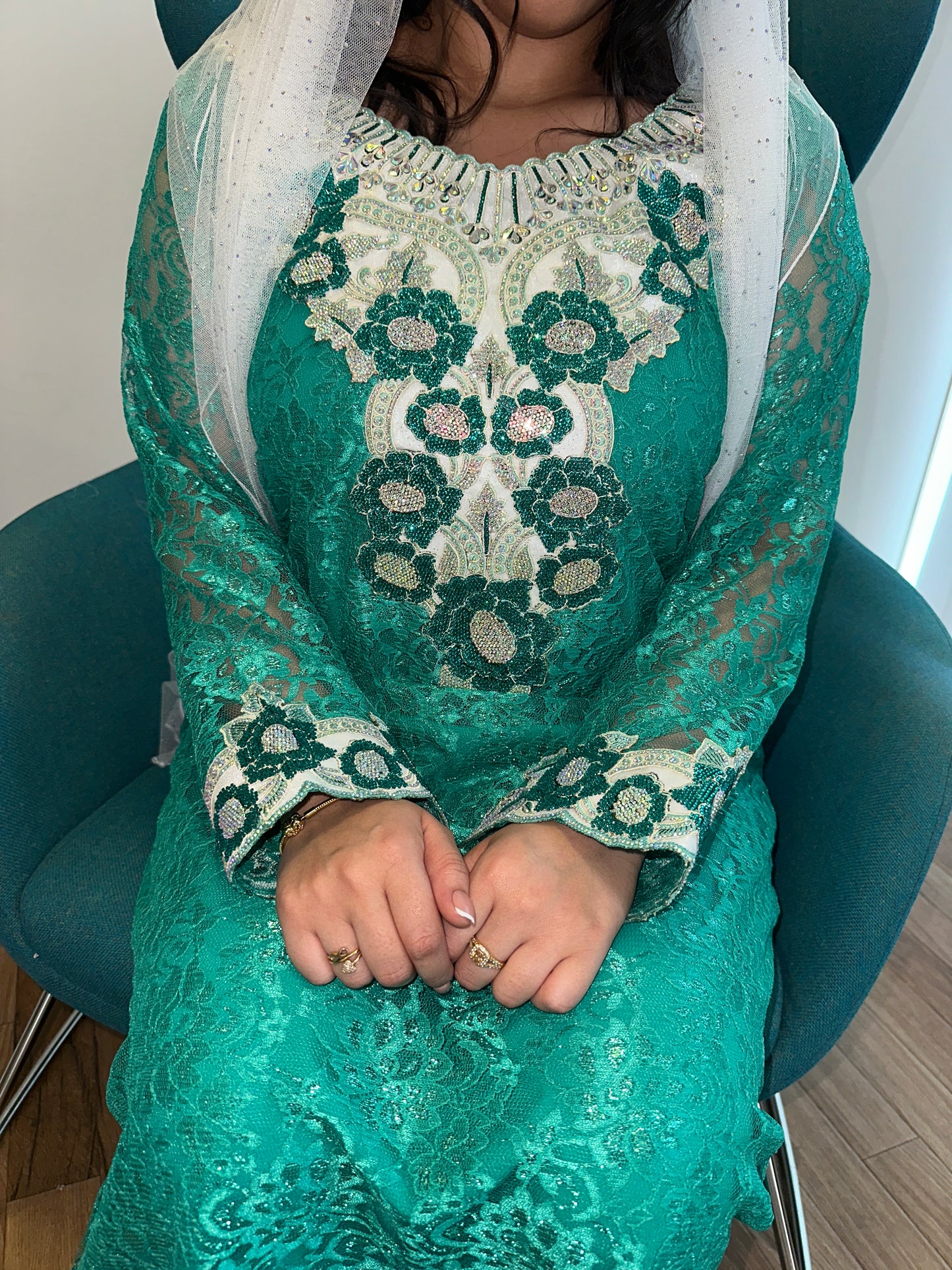 Green lace mkhawar