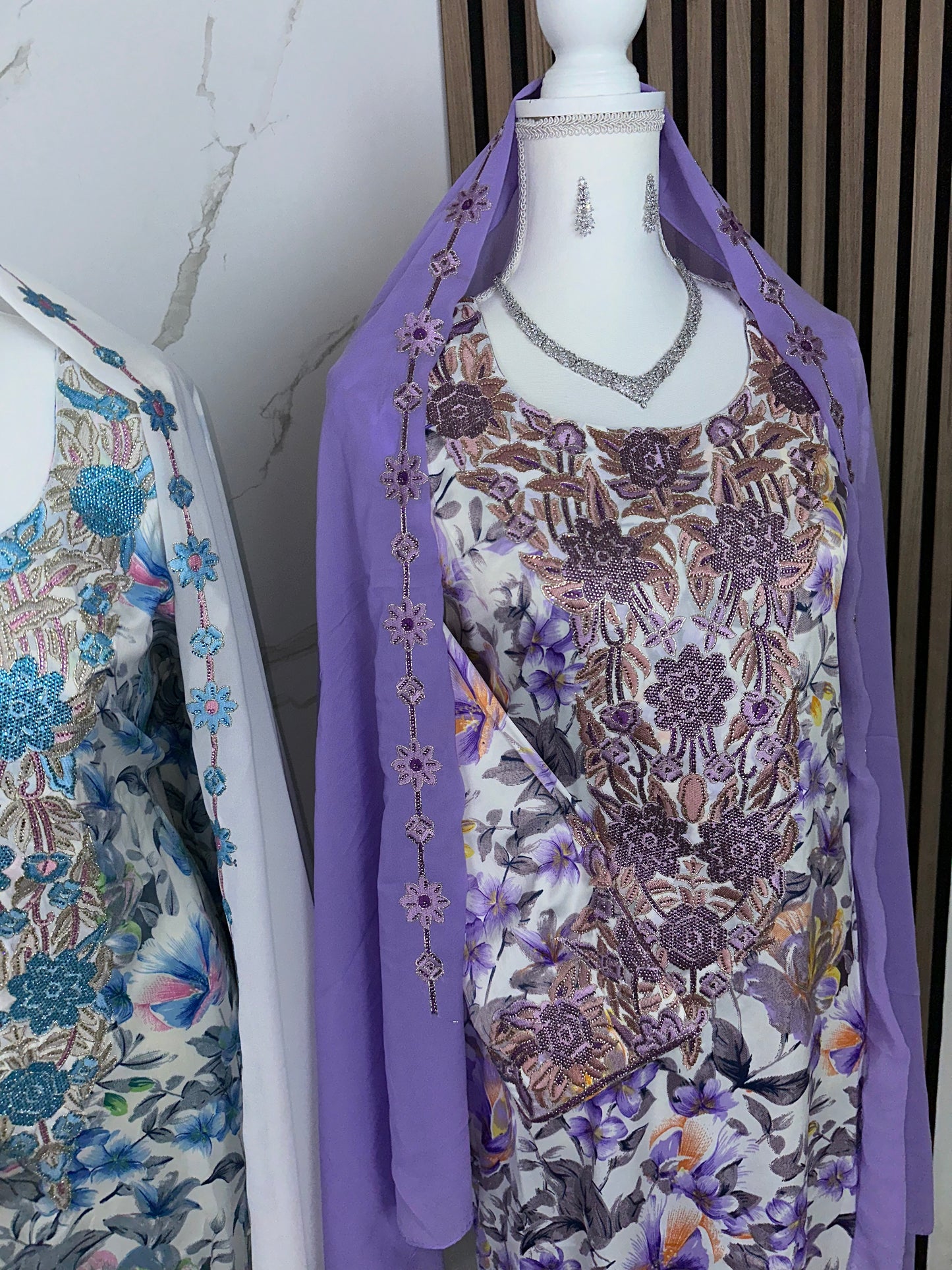 Purple2 mkhawar with matching big Sheila
