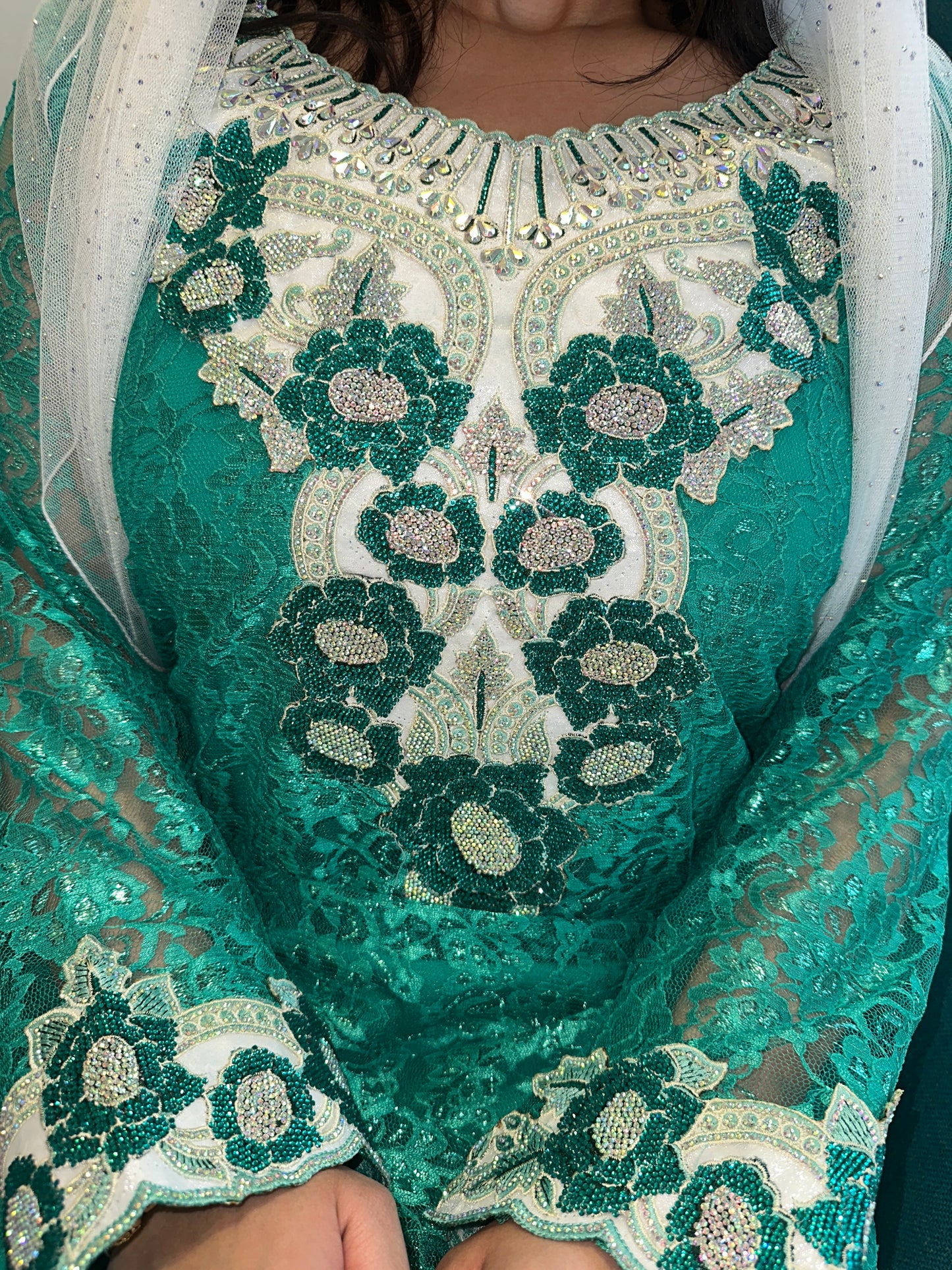Green lace mkhawar