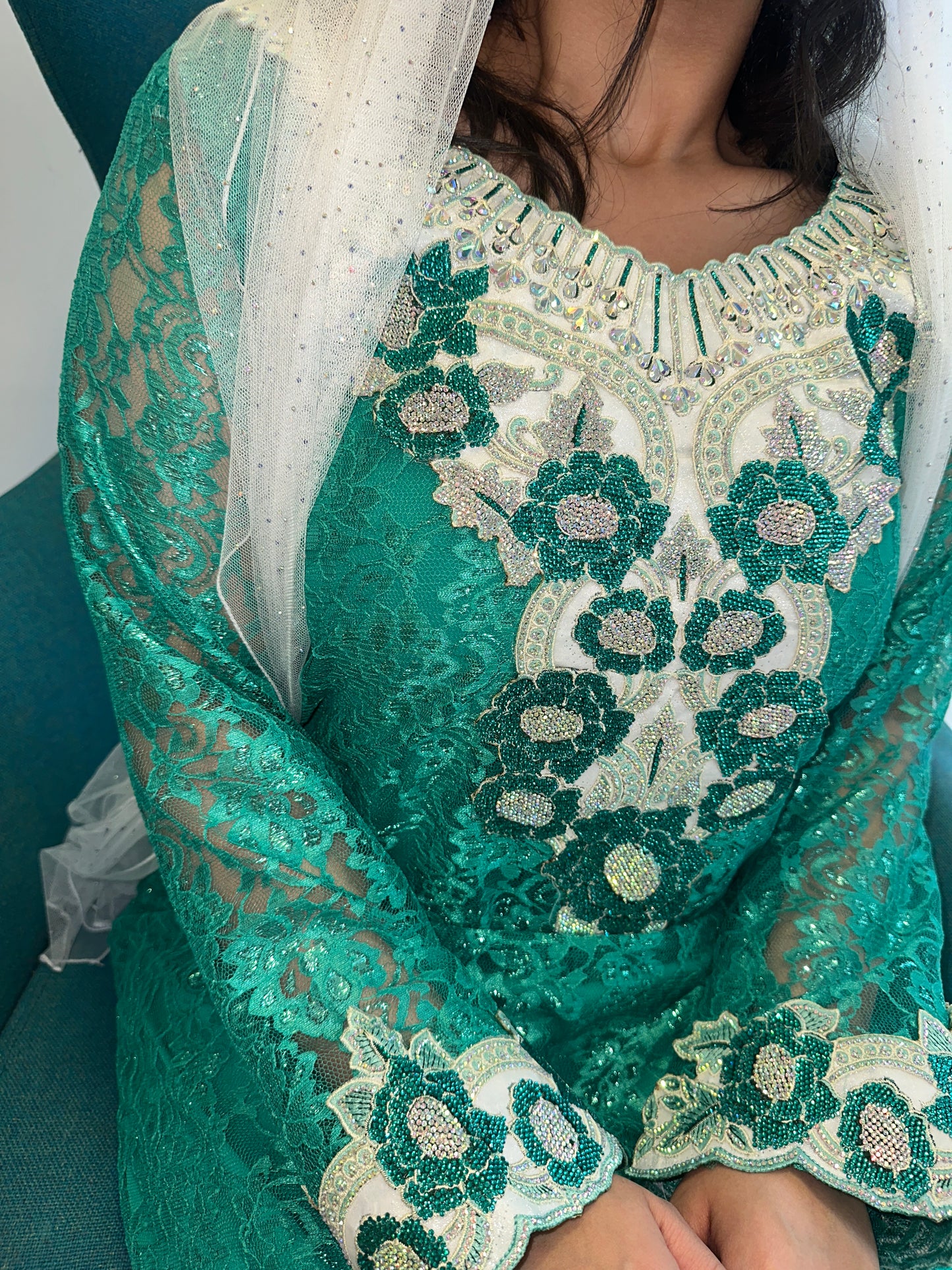 Green lace mkhawar