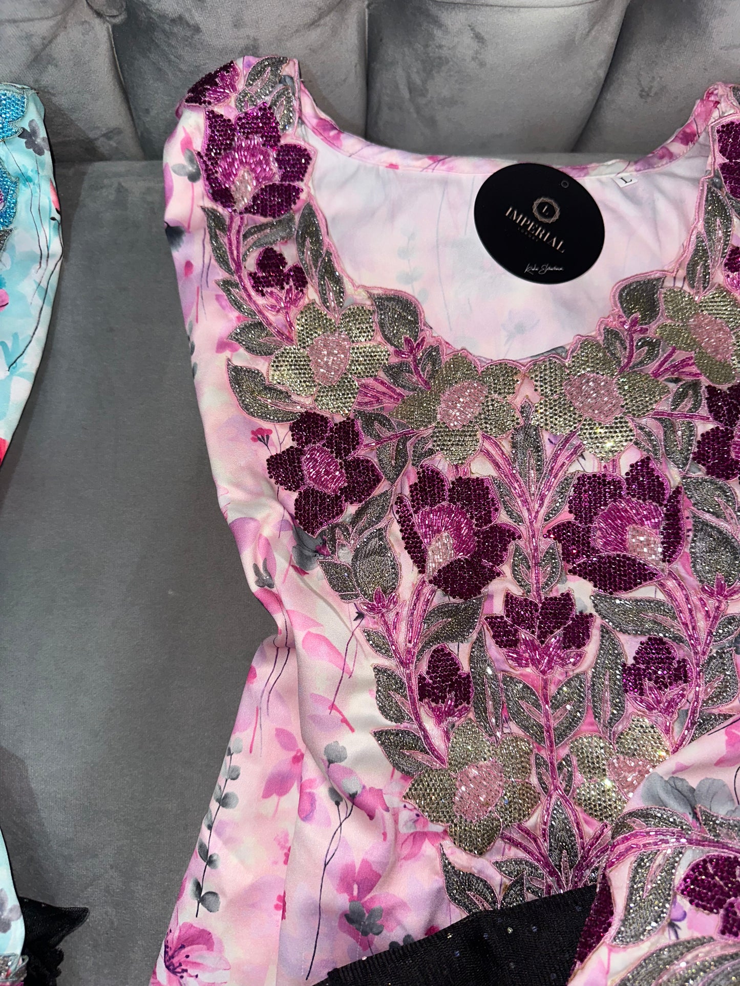 Pure silk mkhawar 3D and handmade work with corset