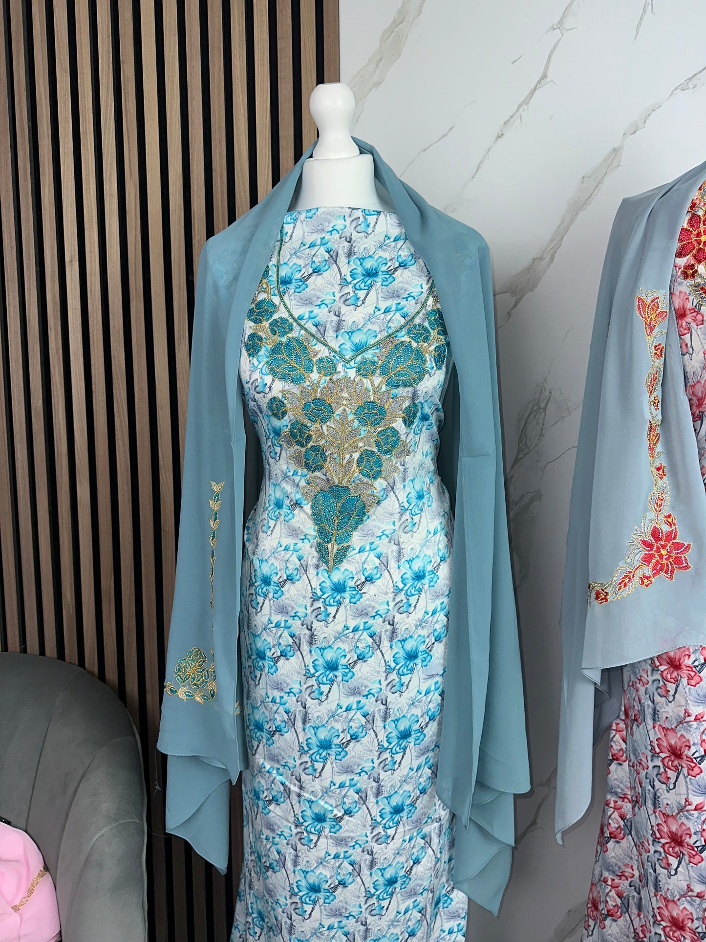 Unstitched3 mkhawars with matching Shiela hijab