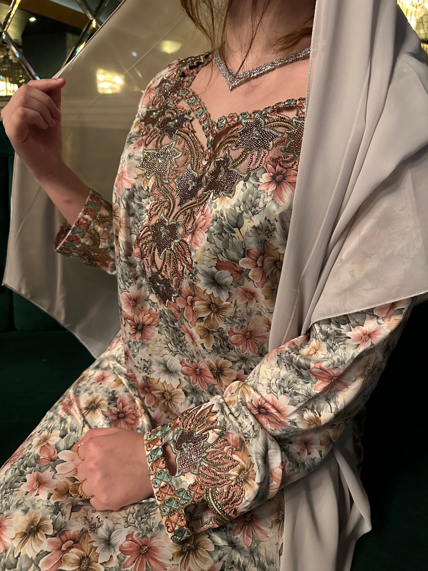 Mkharram mukhawar with matching Shiela and back corset