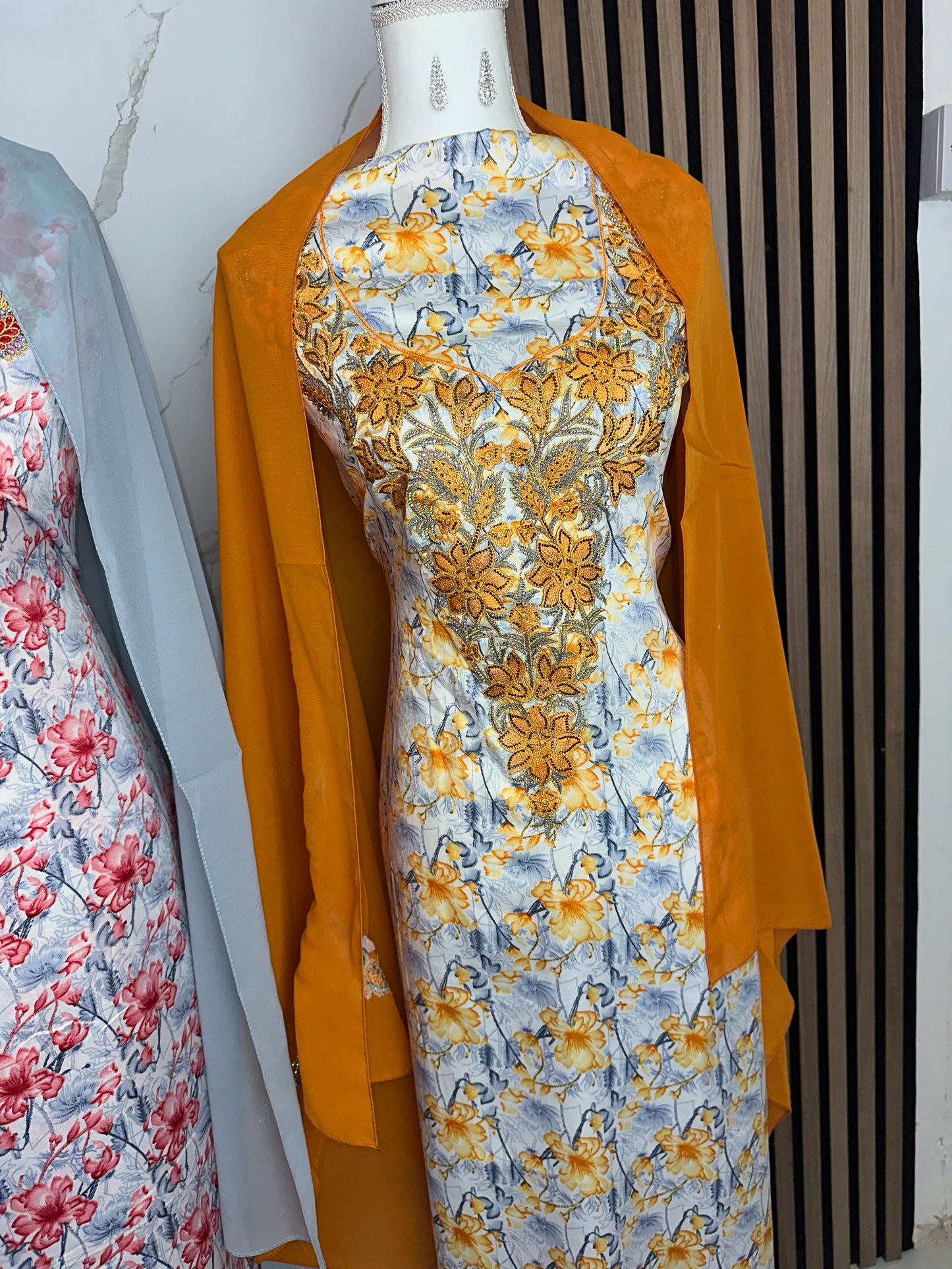 Unstitched3 mkhawars with matching Shiela hijab
