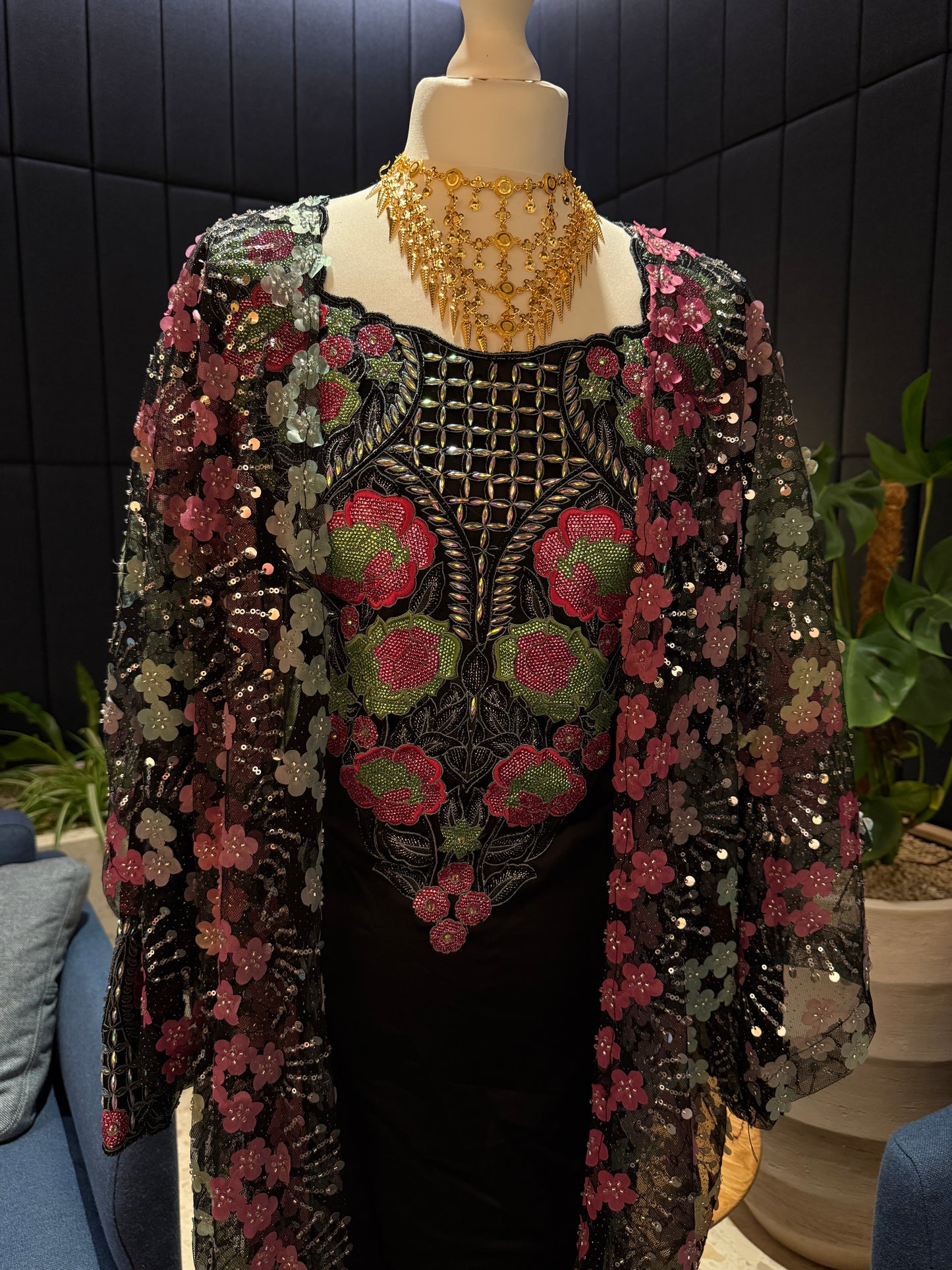 Handmade two pieces pure silk mukhawar with besht