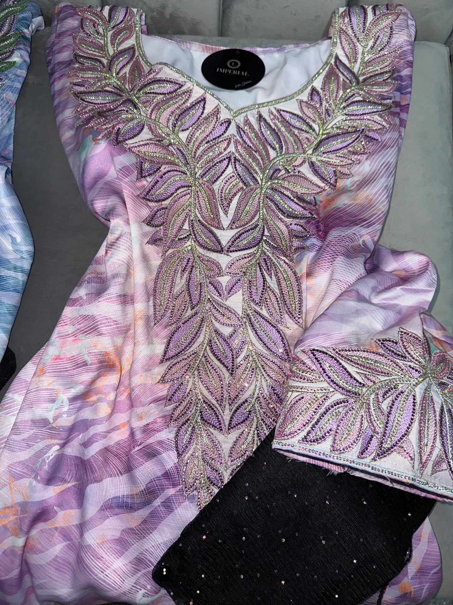 Natural colors of mkhawars with corse back and black chiffon Shiela