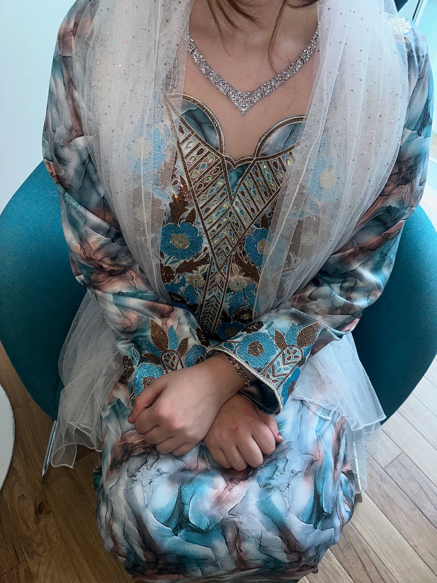 Blue Indonesian silk mkharram
