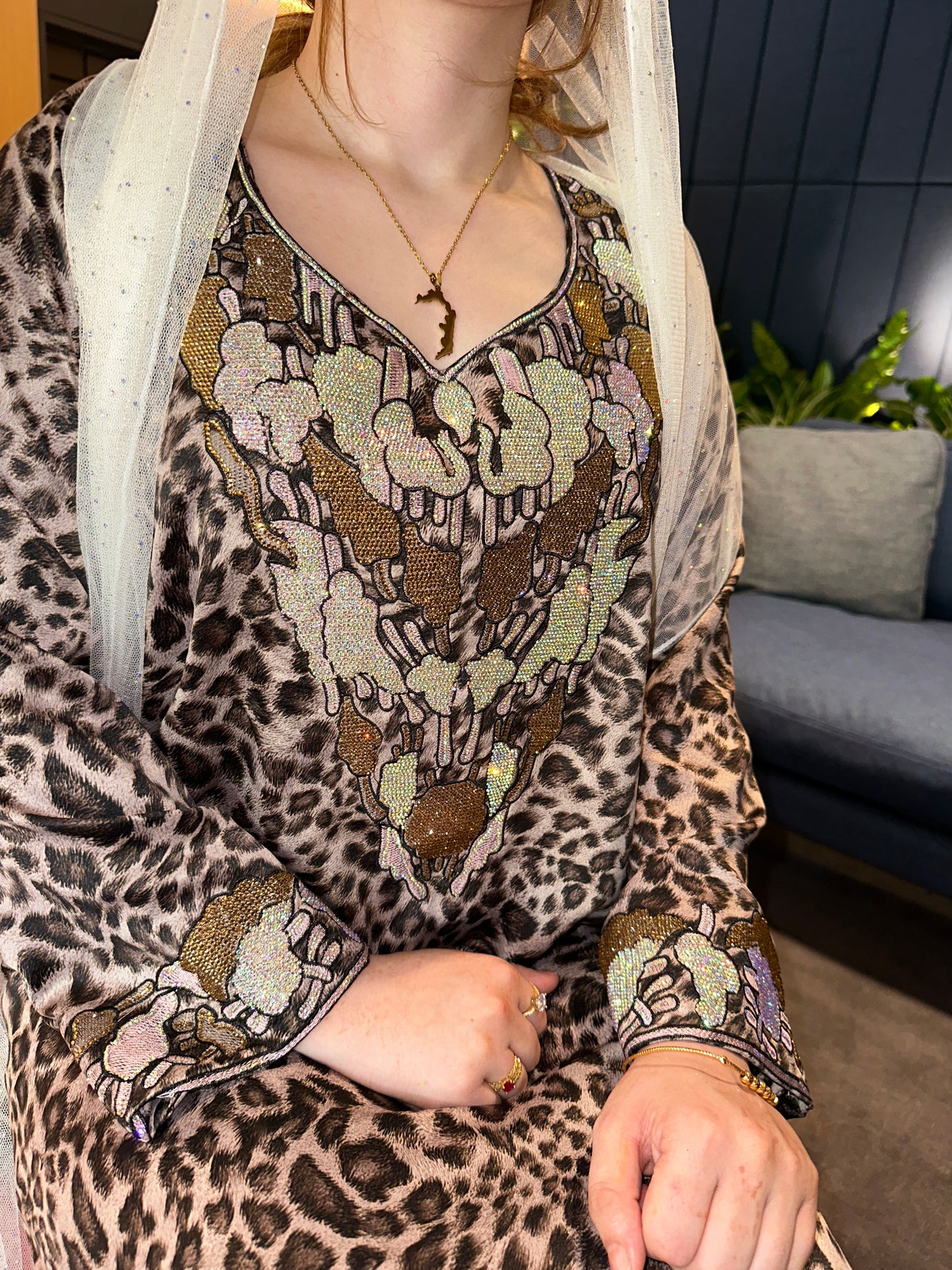 Leopard 🐆 3 mkhawar with corset back