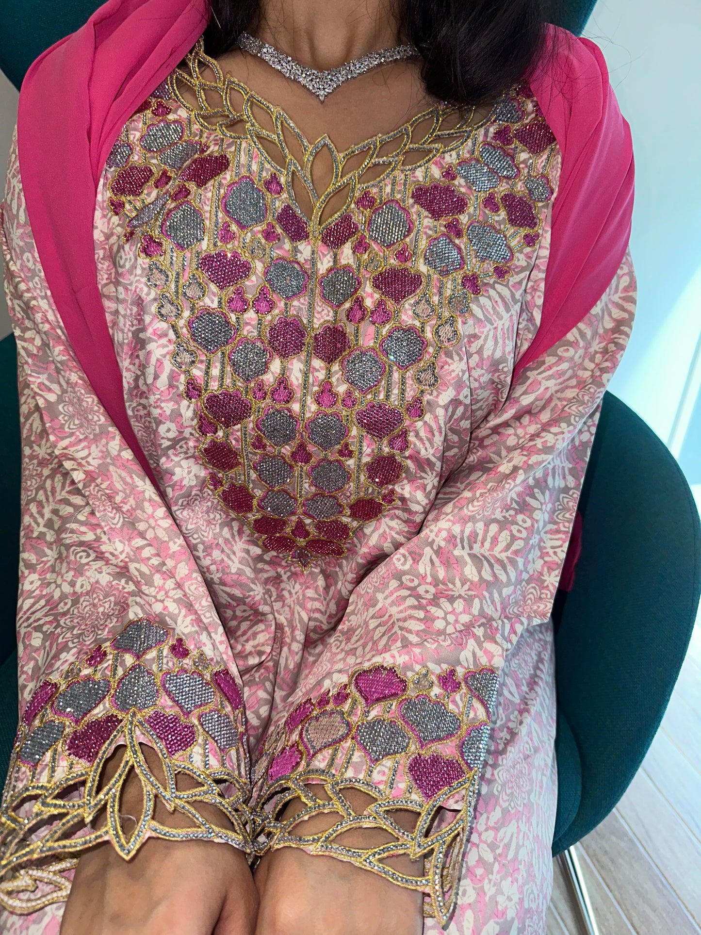 Pink10 mkhawar with matching Shiela