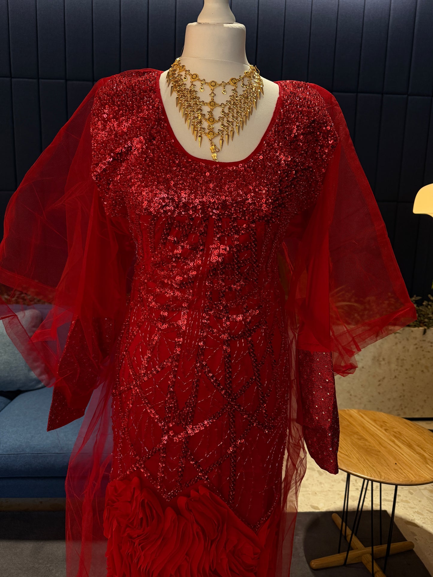 Handmade red dress/Thobe