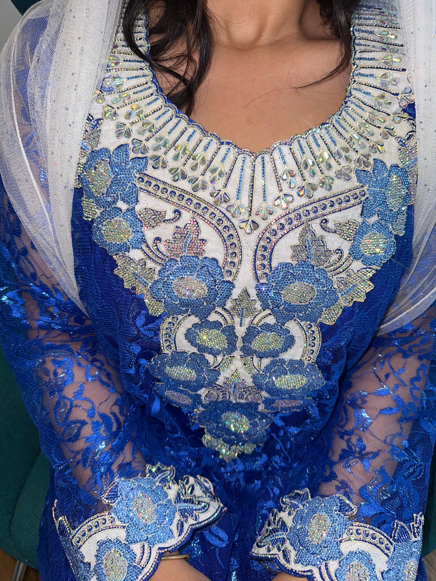 Blue lace mkhawar