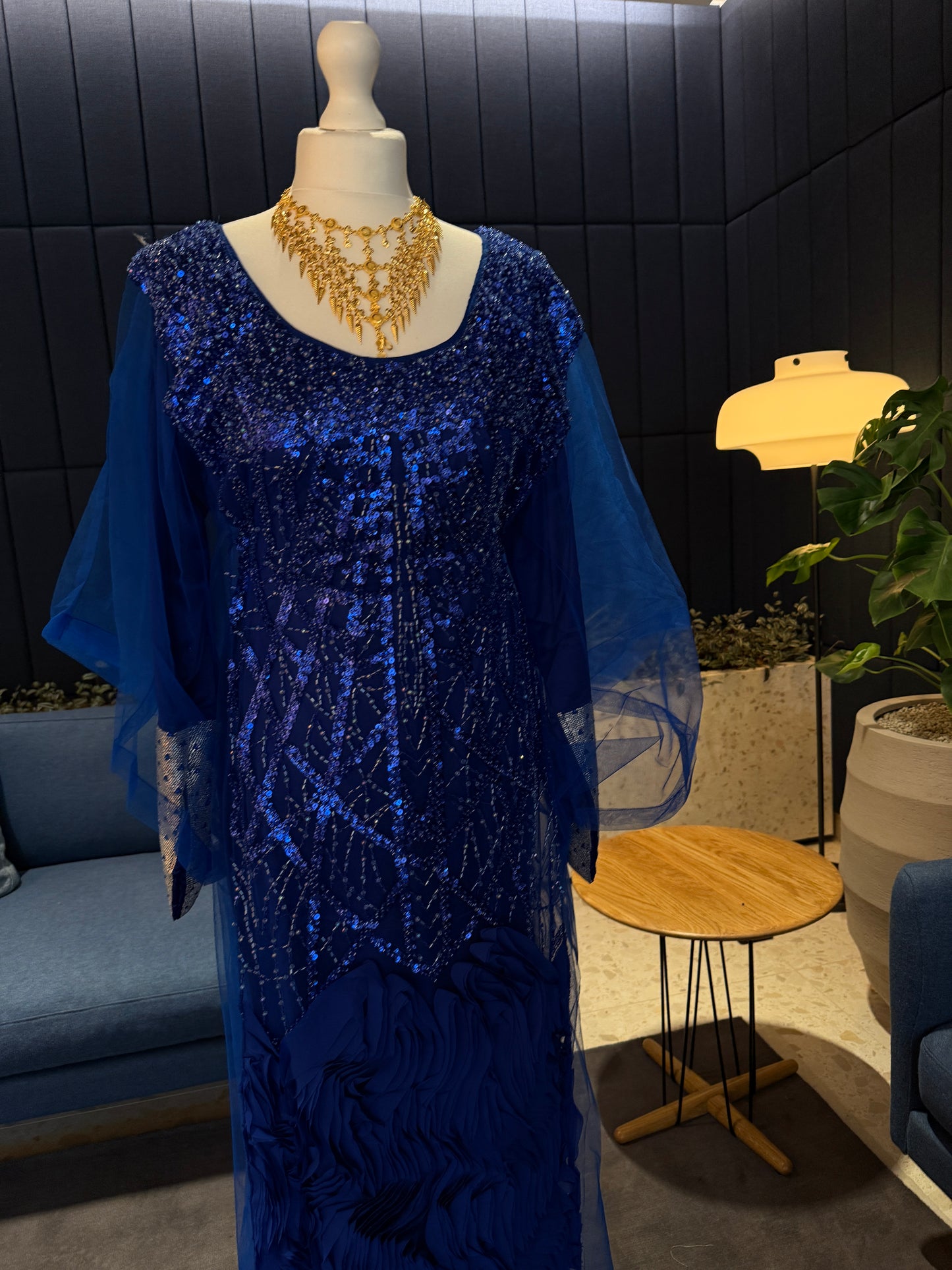 Blue handmade Emirati Thobe