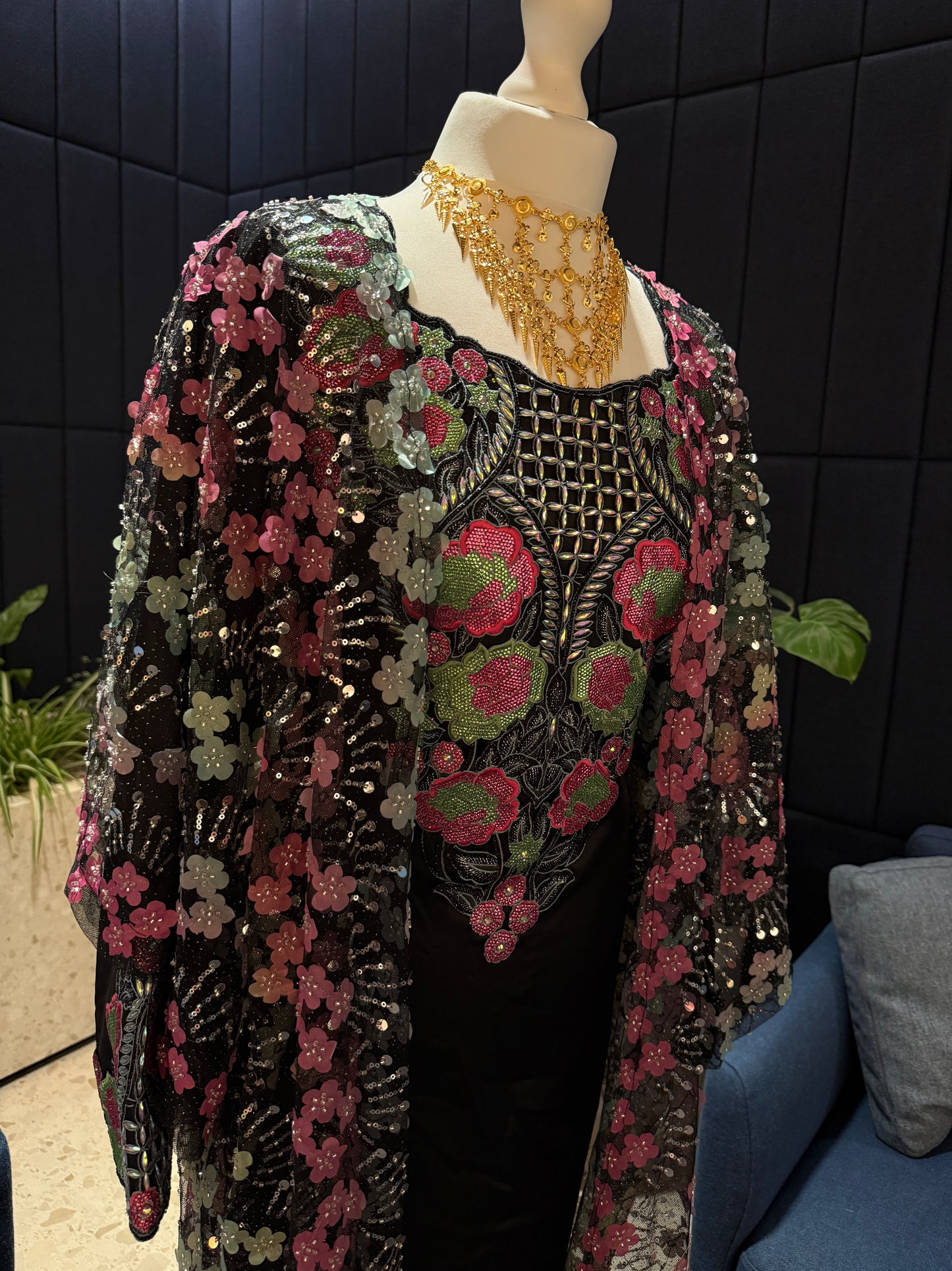 Handmade two pieces pure silk mukhawar with besht