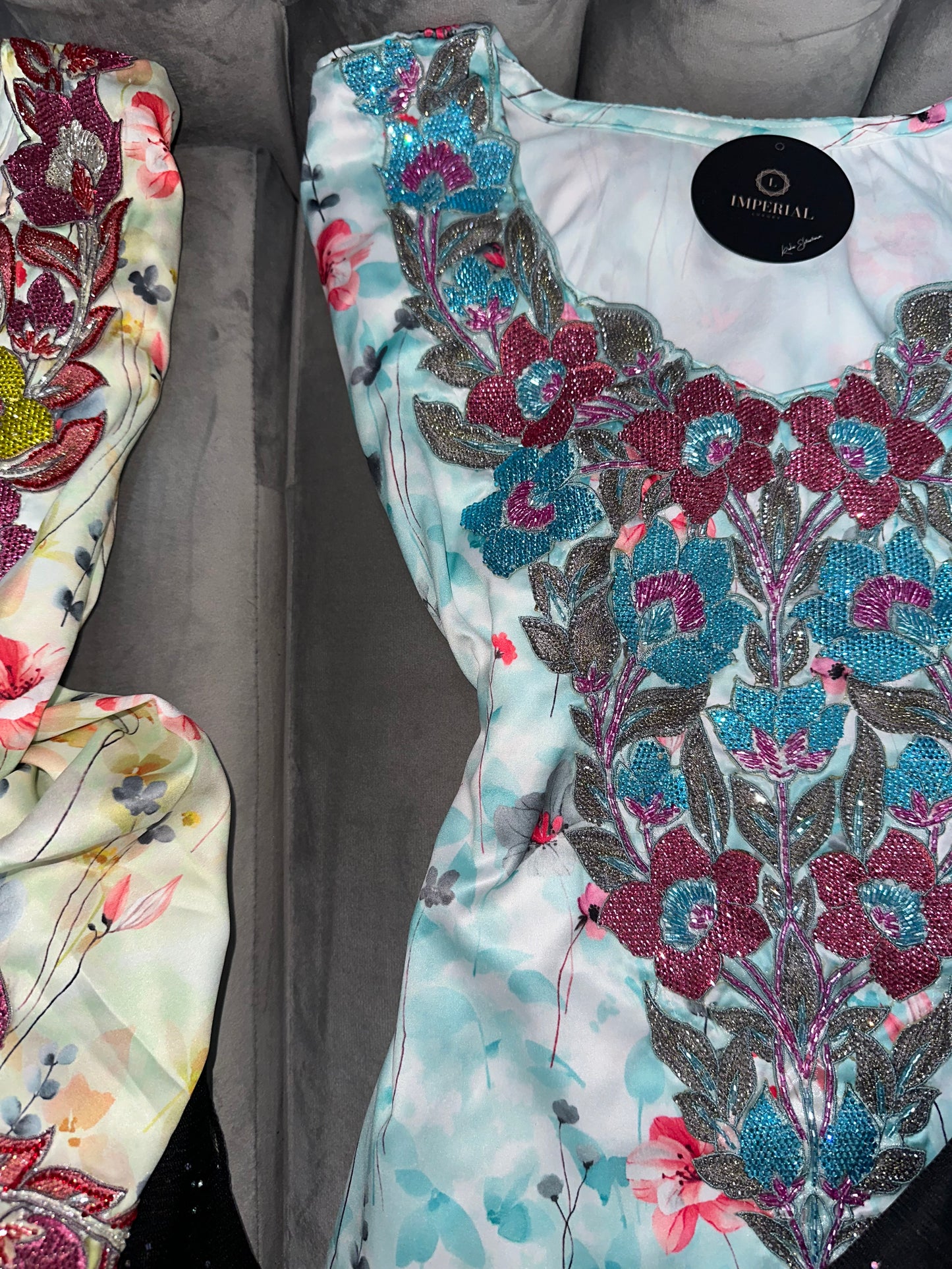 Pure silk mkhawar 3D and handmade work with corset