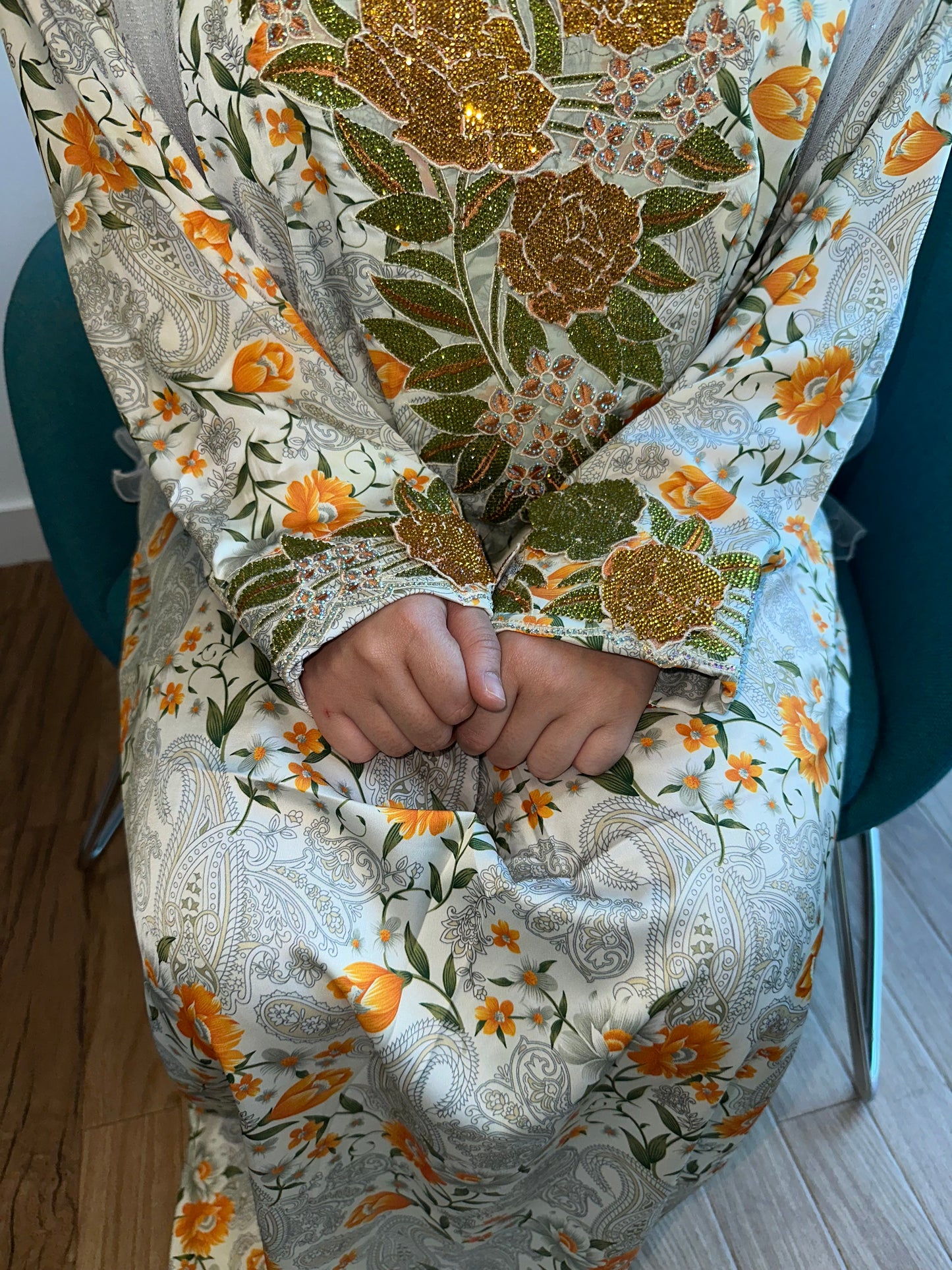 Mustard pure silk mkhawar 3D