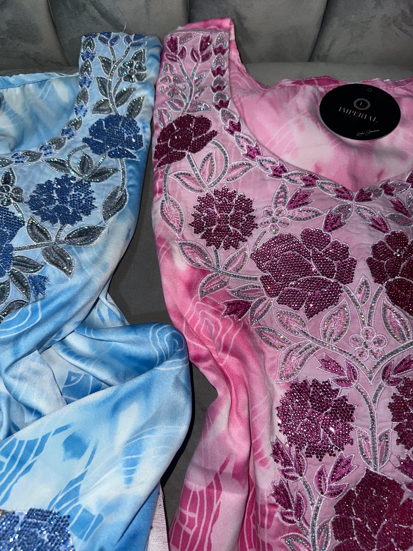 Pink, blue, salmon, turquoise and mustard colors mkhawars