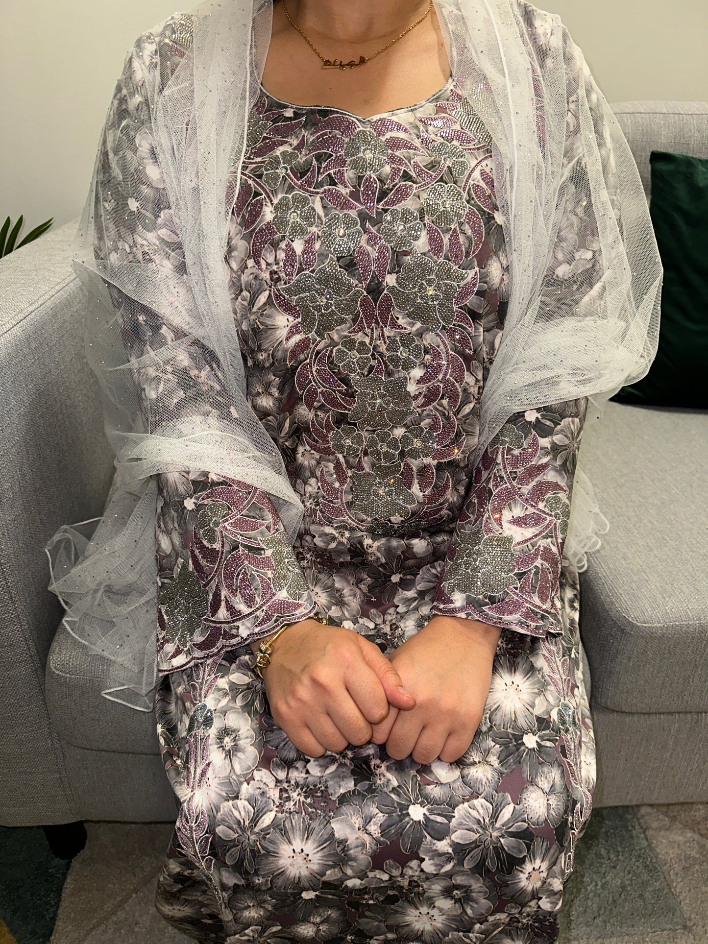 Purple and silver