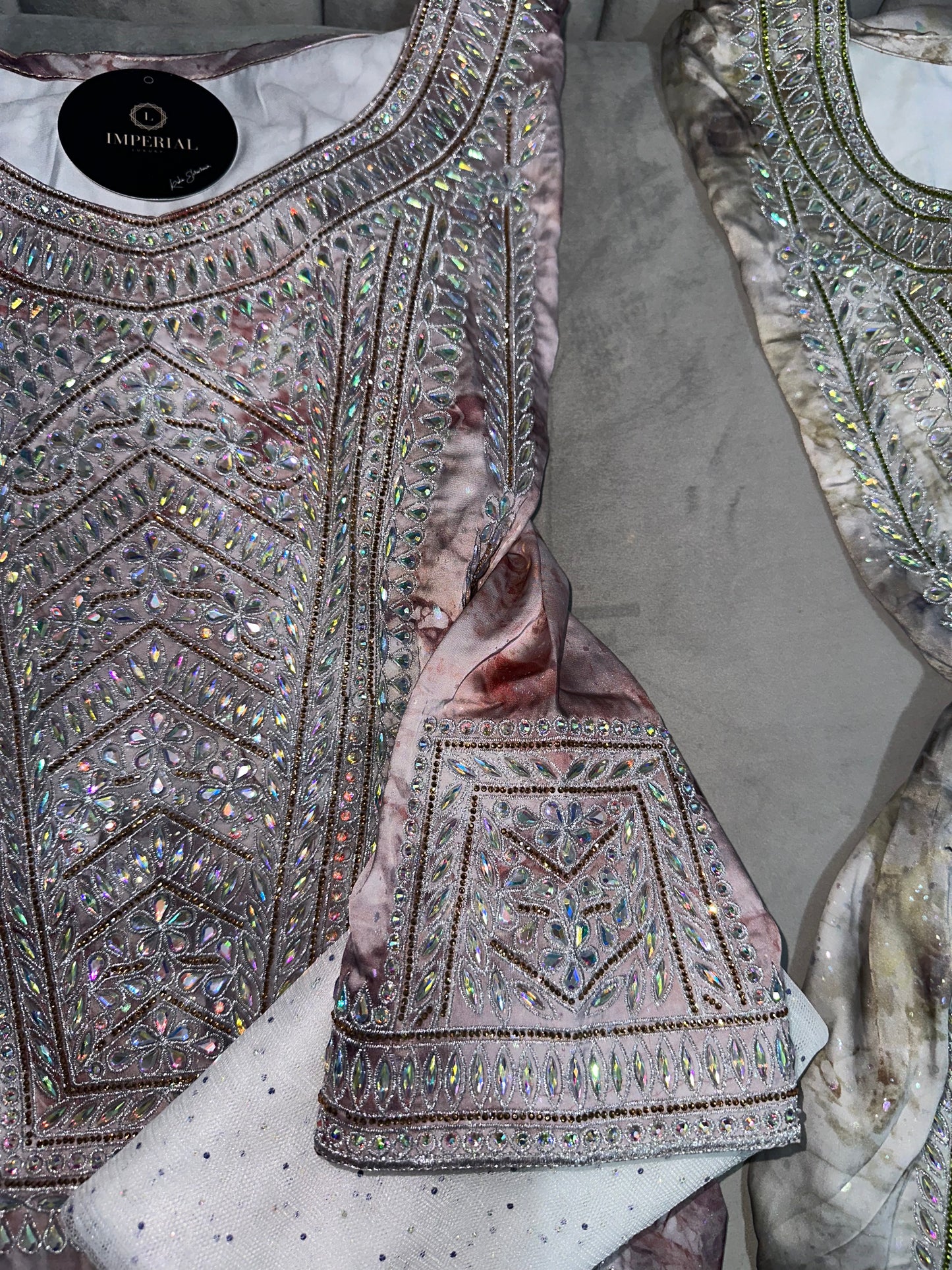 Galaxy shine mkhawar pure silk with corset and white chiffon Shiela