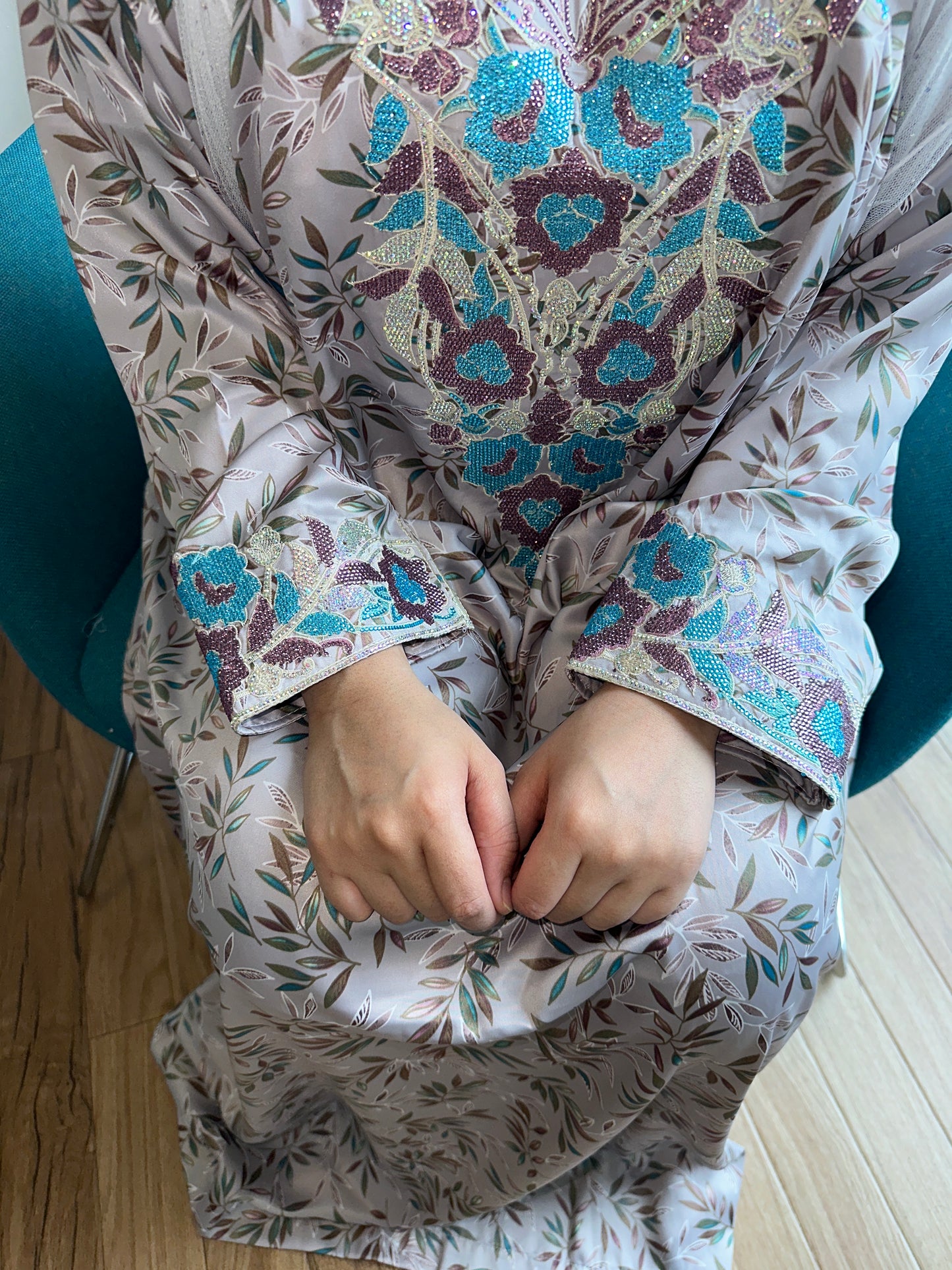 Purple mkhawar Indonesian silk