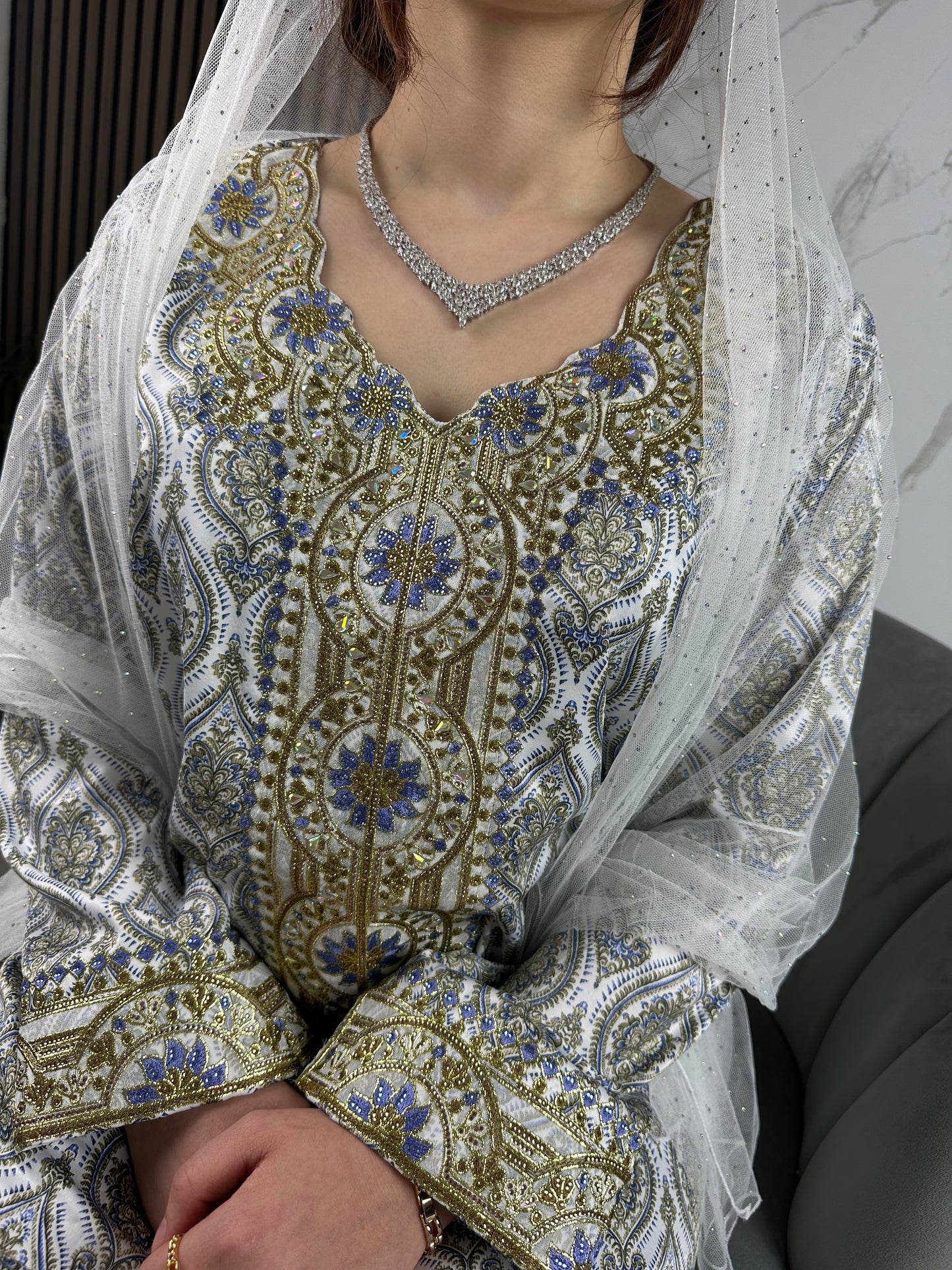 Blue mkhawar