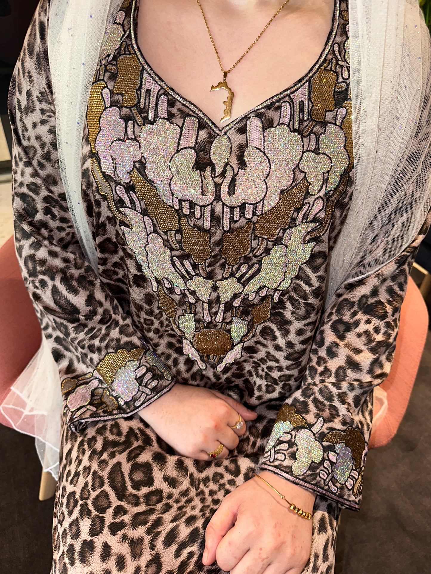Leopard 🐆 3 mkhawar with corset back