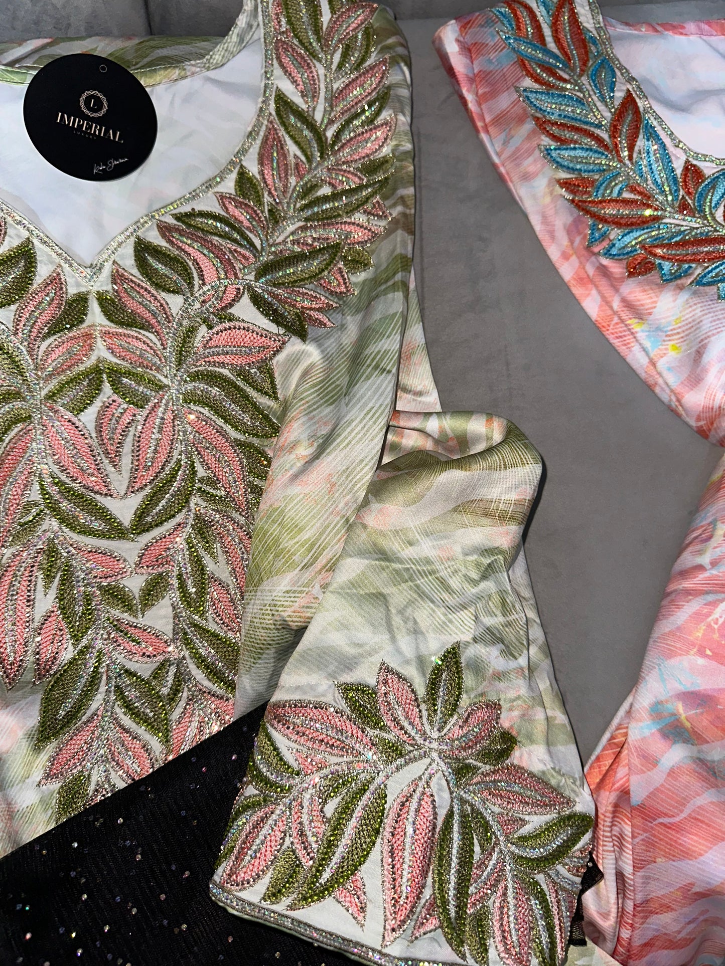 Natural colors of mkhawars with corse back and black chiffon Shiela