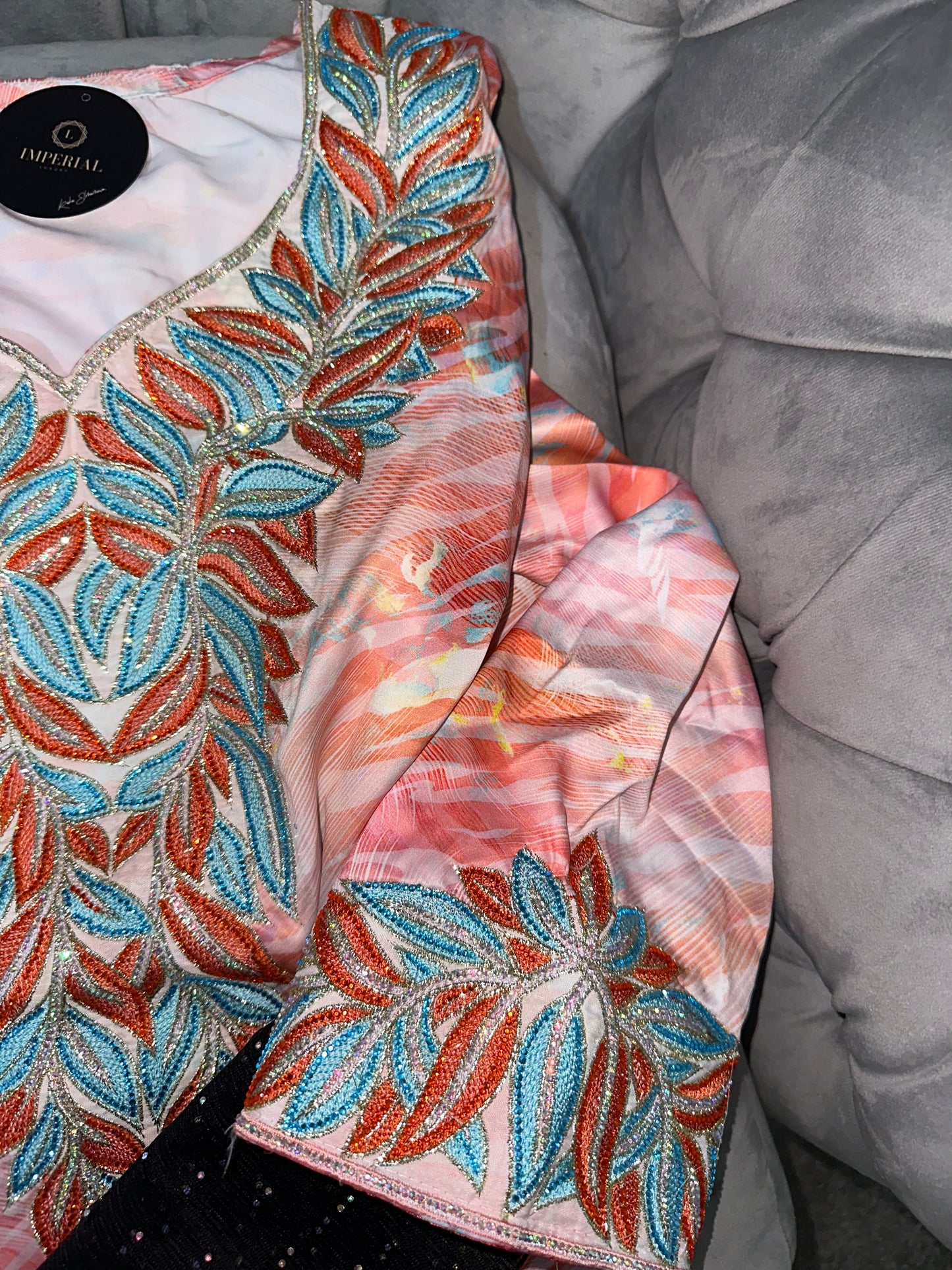 Natural colors of mkhawars with corse back and black chiffon Shiela