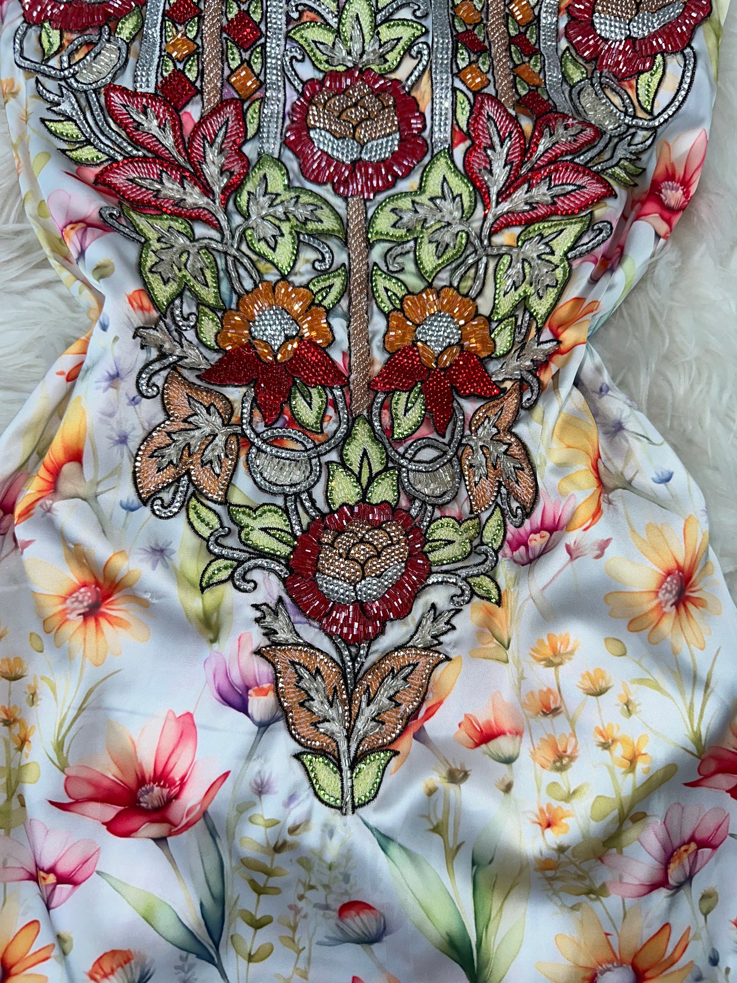 White and red3 mukhawar pure silk