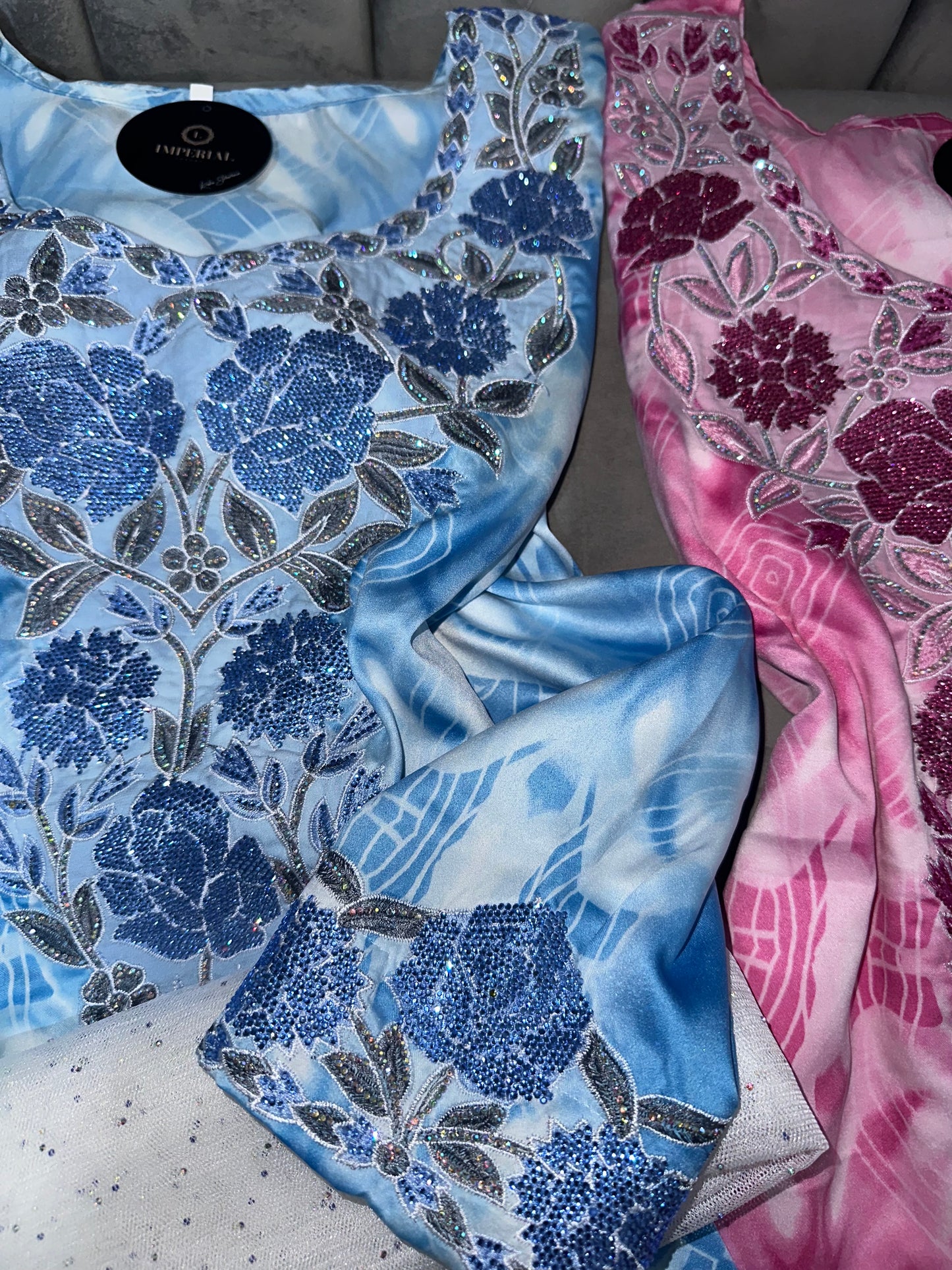 Pink, blue, salmon, turquoise and mustard colors mkhawars