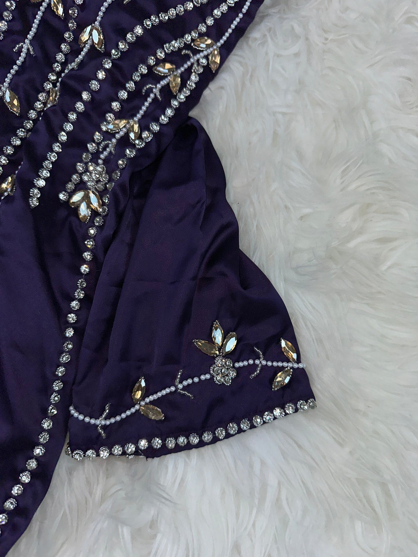 Purple mukhawar pure silk handmade work