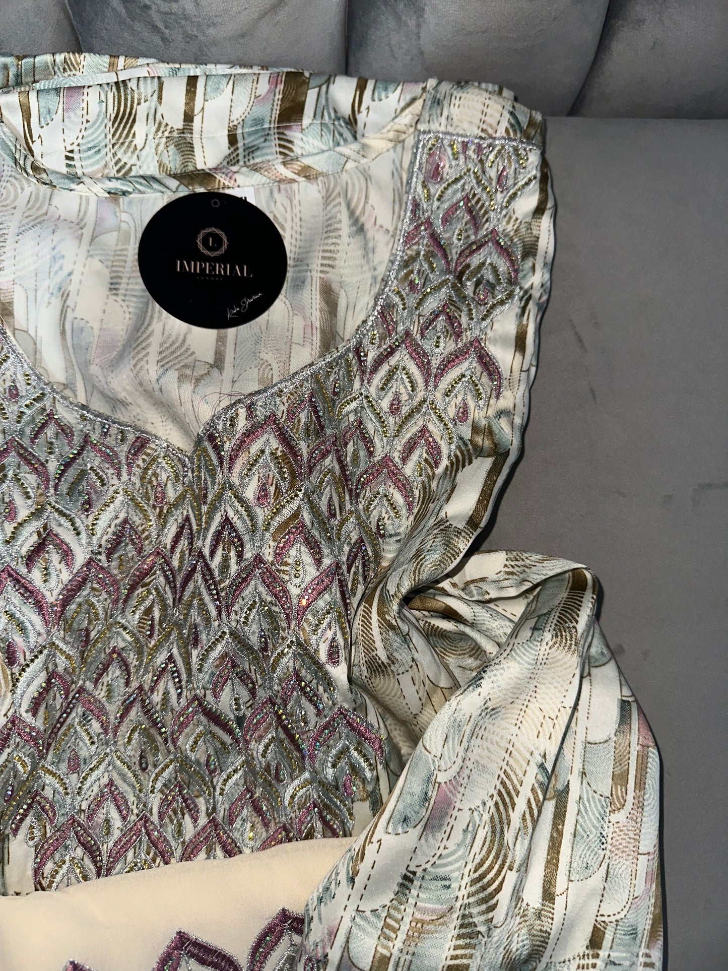 Different Creamy colors of mkhawars with matching Shiela