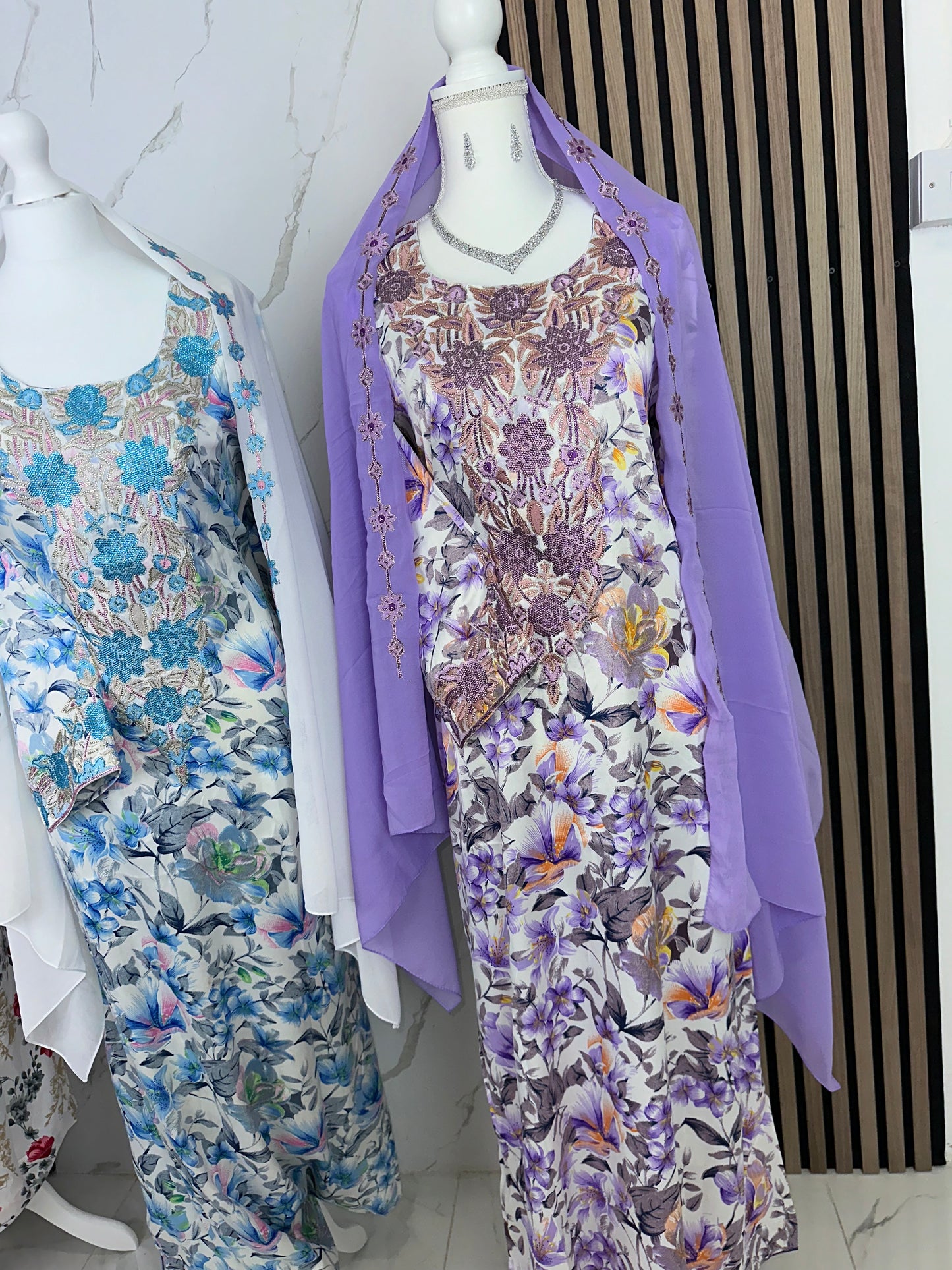 Purple2 mkhawar with matching big Sheila
