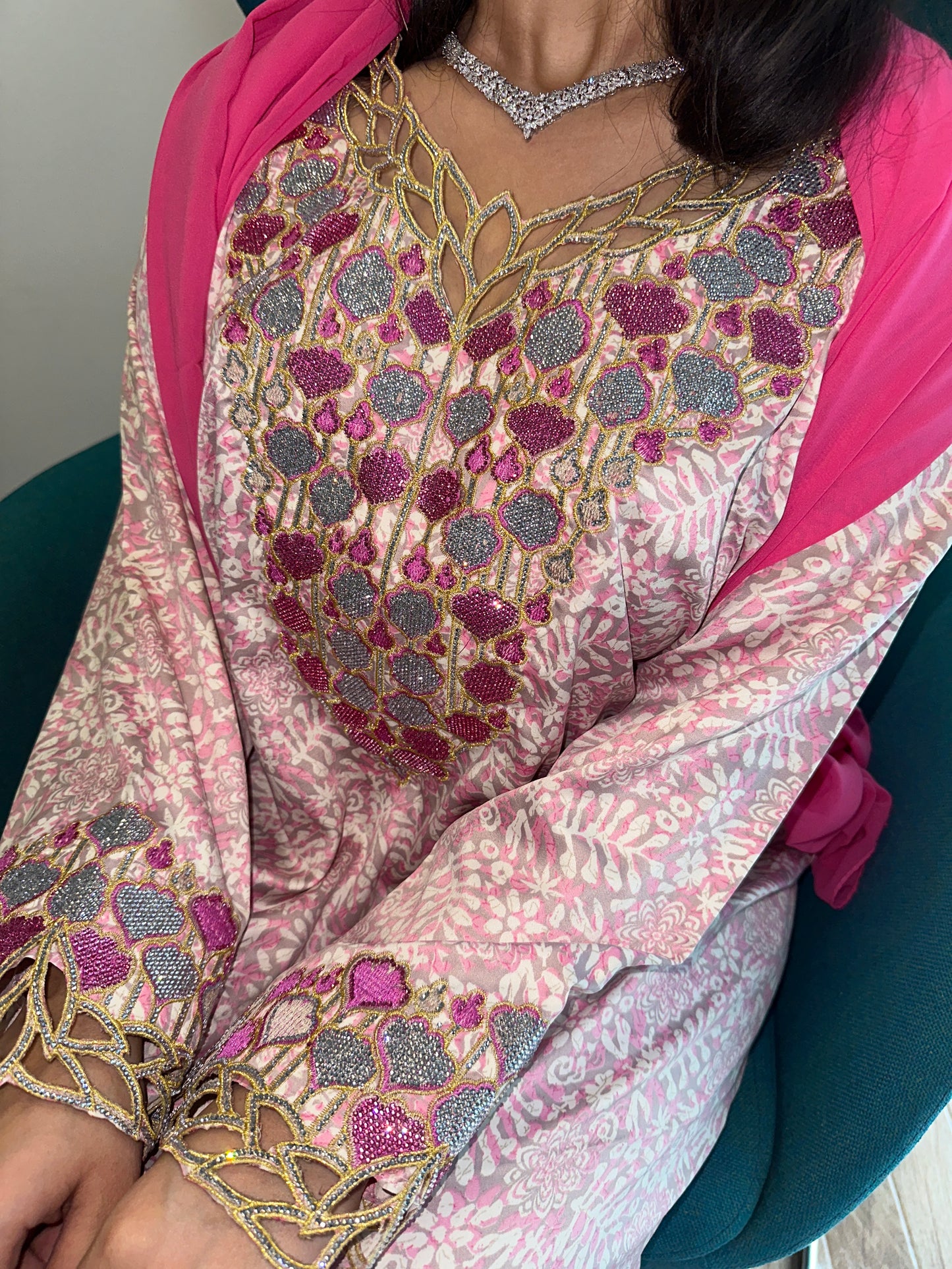 Pink10 mkhawar with matching Shiela
