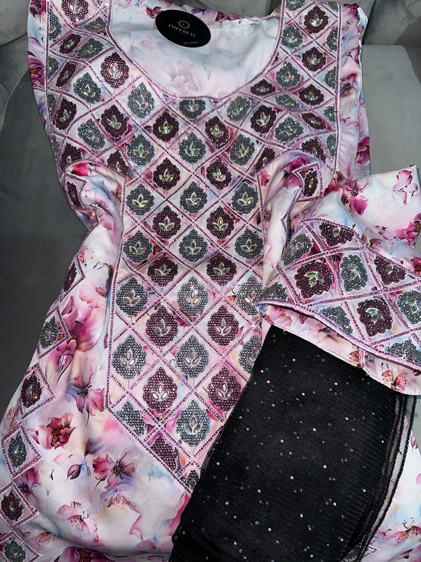 Pure silk mkhawar different colors