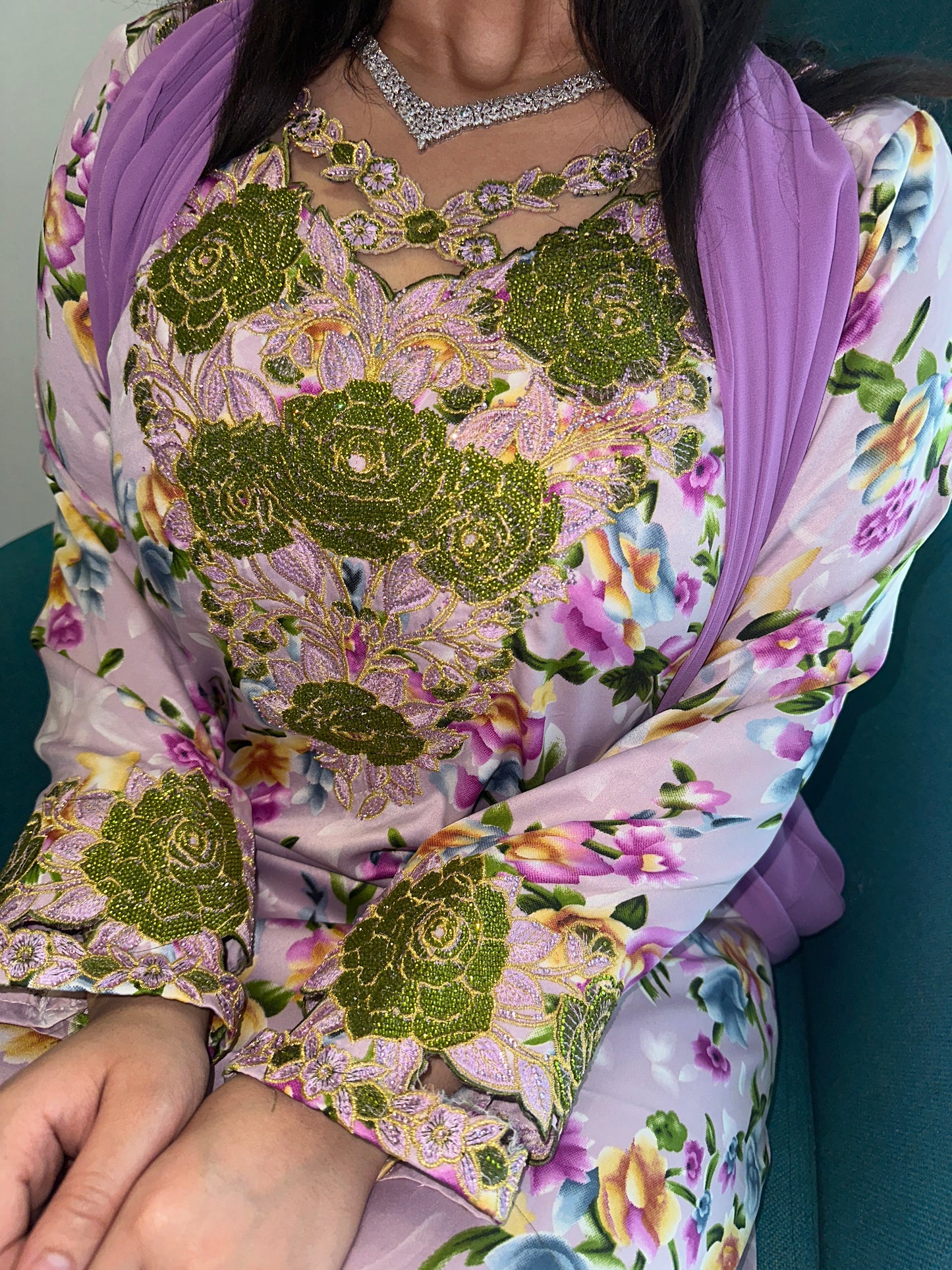 Purple6 mkhawar with matching Shiela