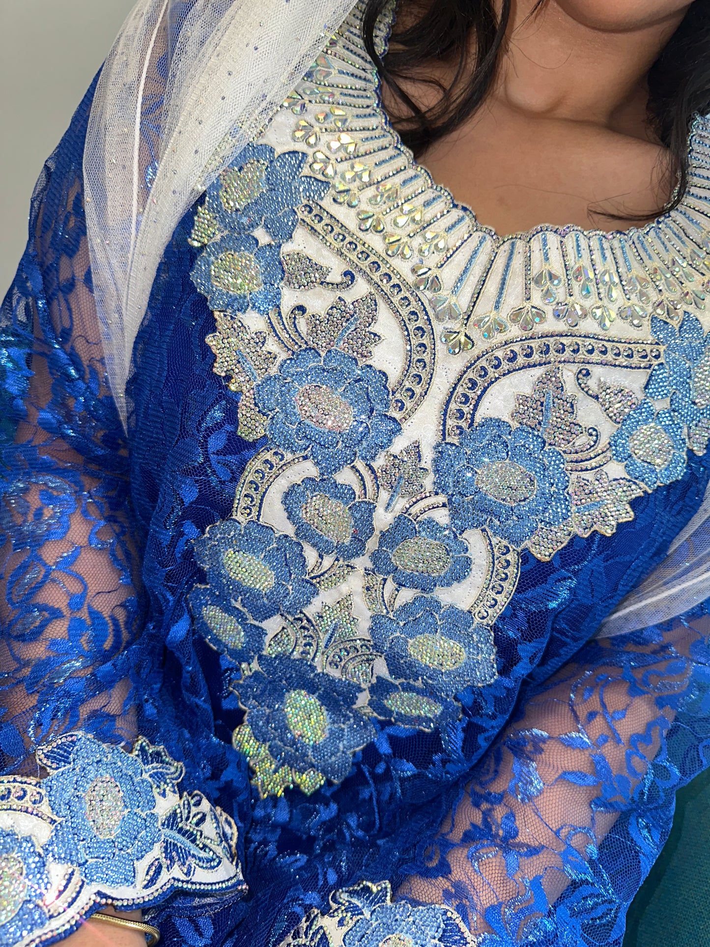 Blue lace mkhawar
