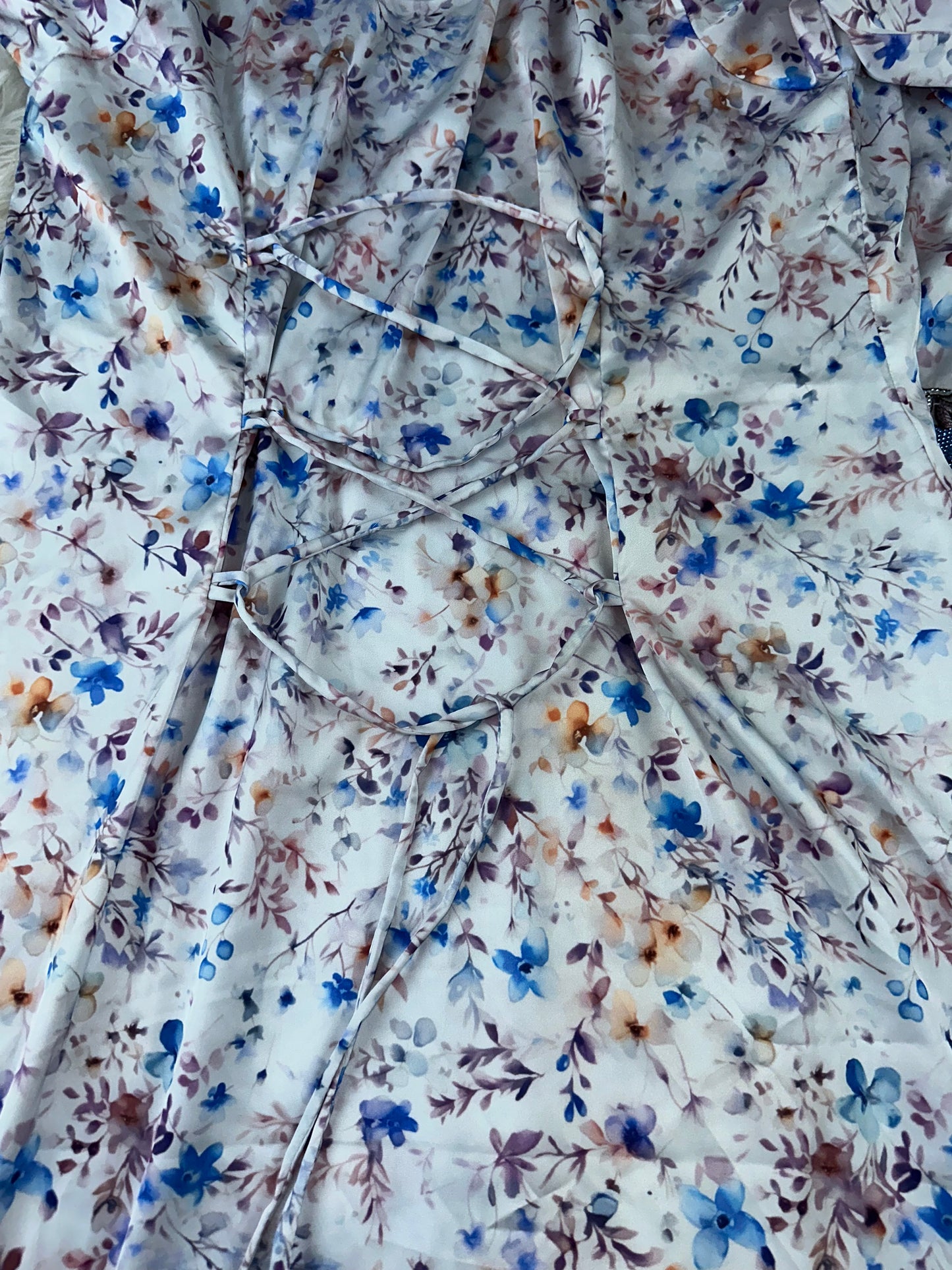 Blue mukhawar with handmade work pure silk and back corset