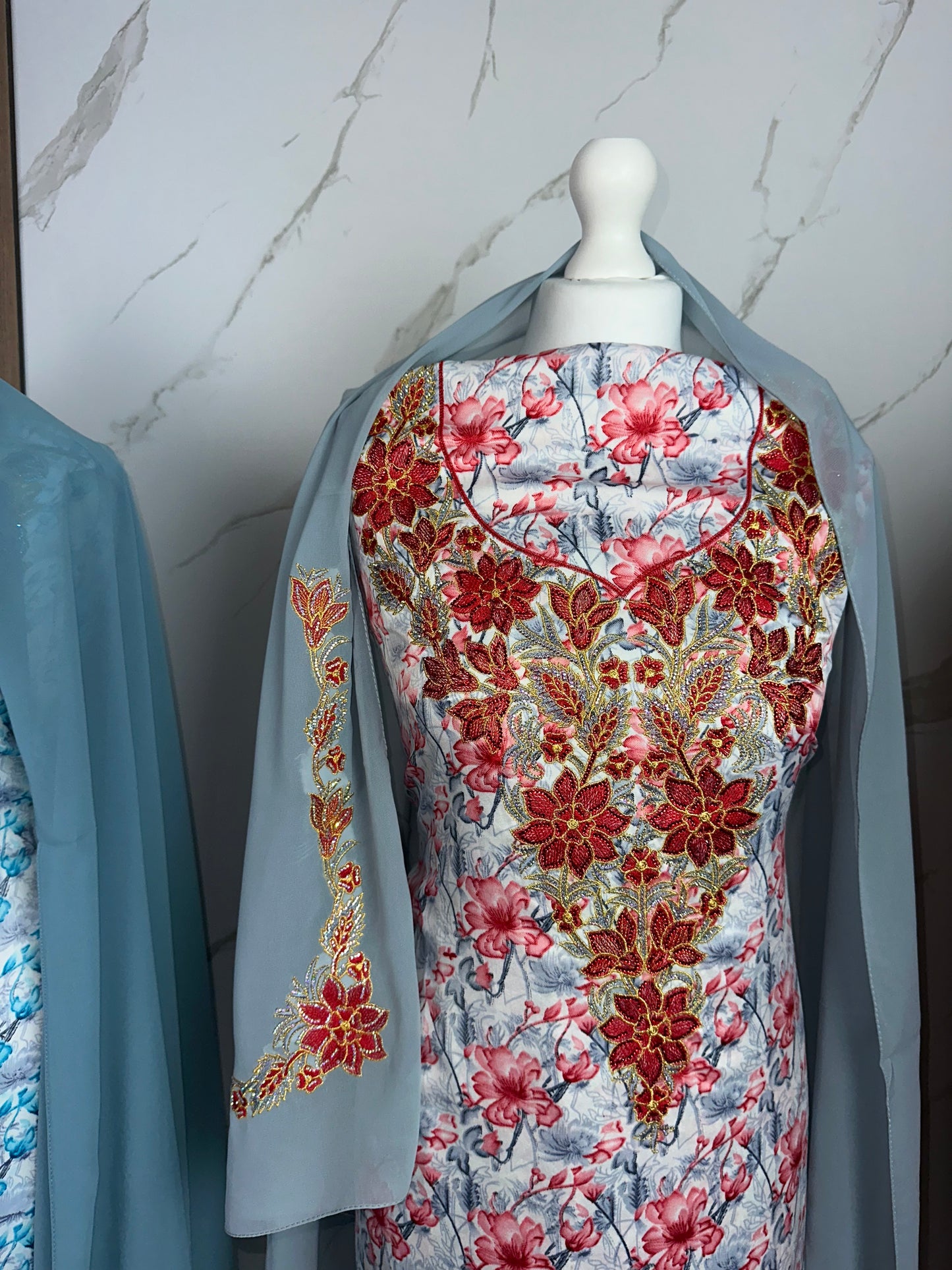Unstitched3 mkhawars with matching Shiela hijab