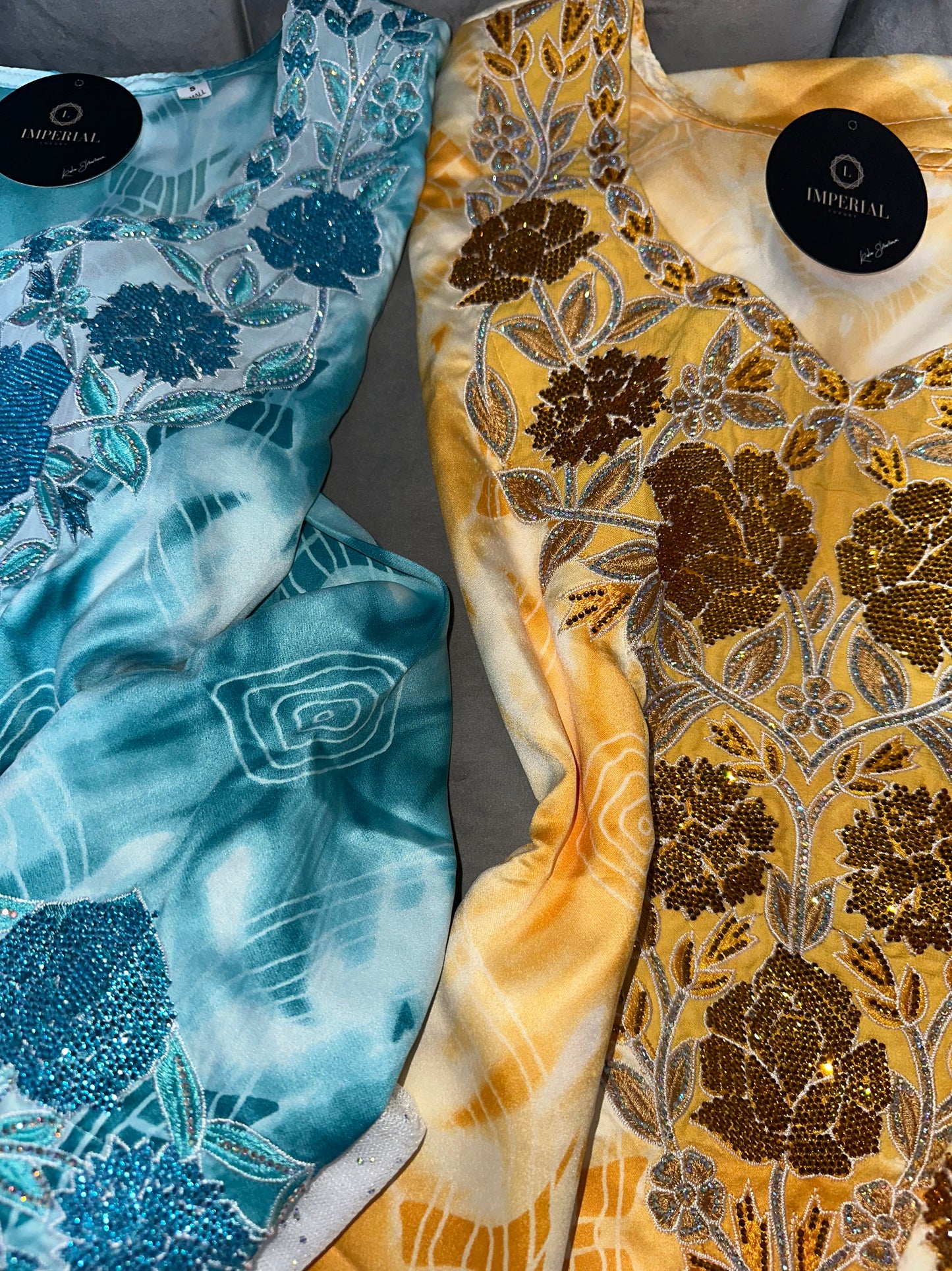 Pink, blue, salmon, turquoise and mustard colors mkhawars
