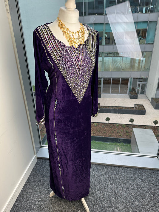 Dark Purple velvet Mukhawar