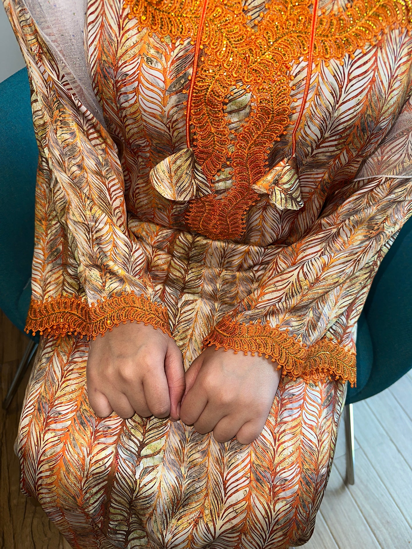 Mustard pure silk mkhawar
