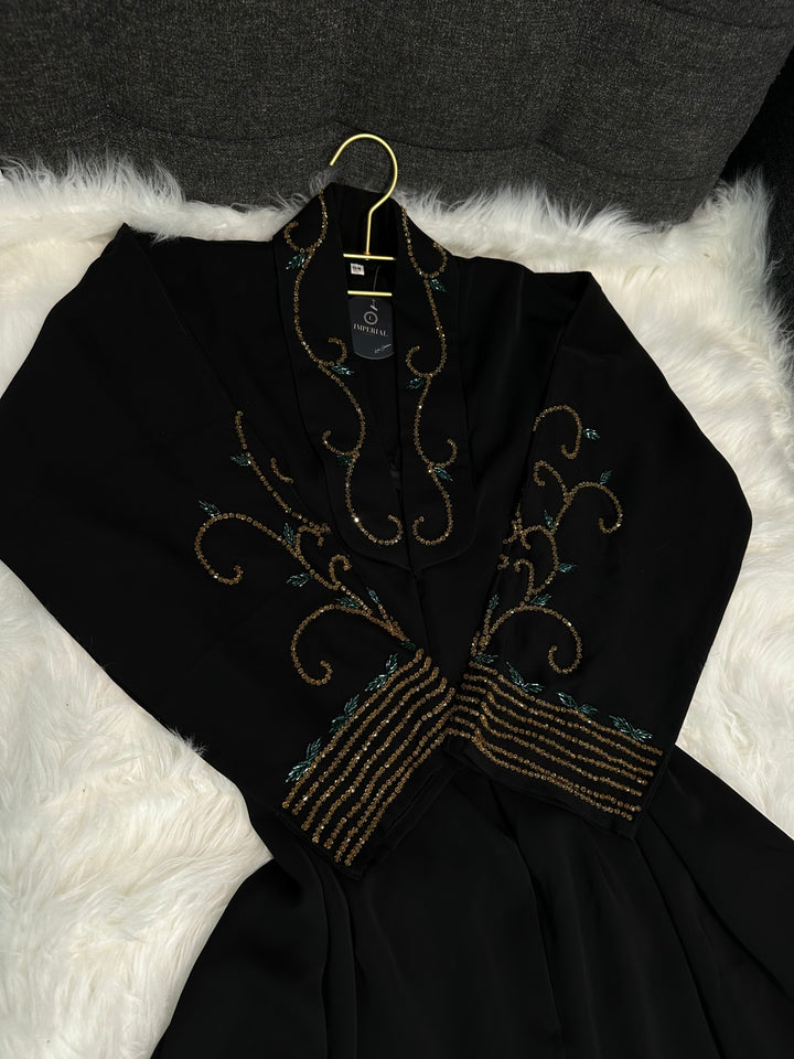 Black and gold Abaya