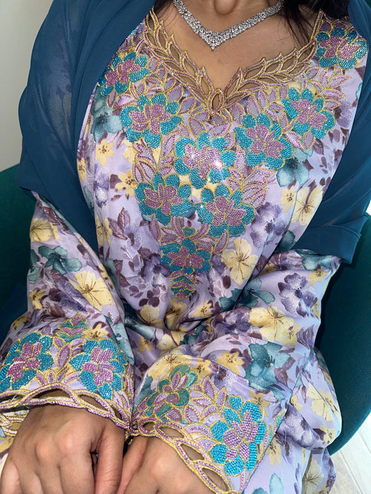 Purple5 mkhawar with matching Shiela
