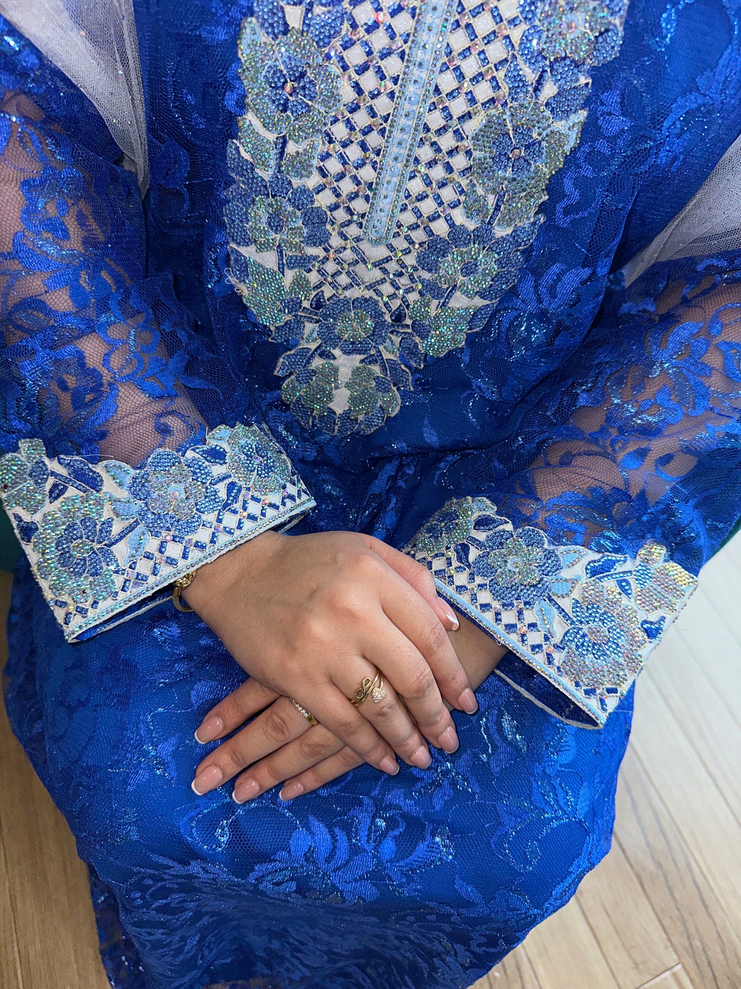 Blue3 lace mkhawar
