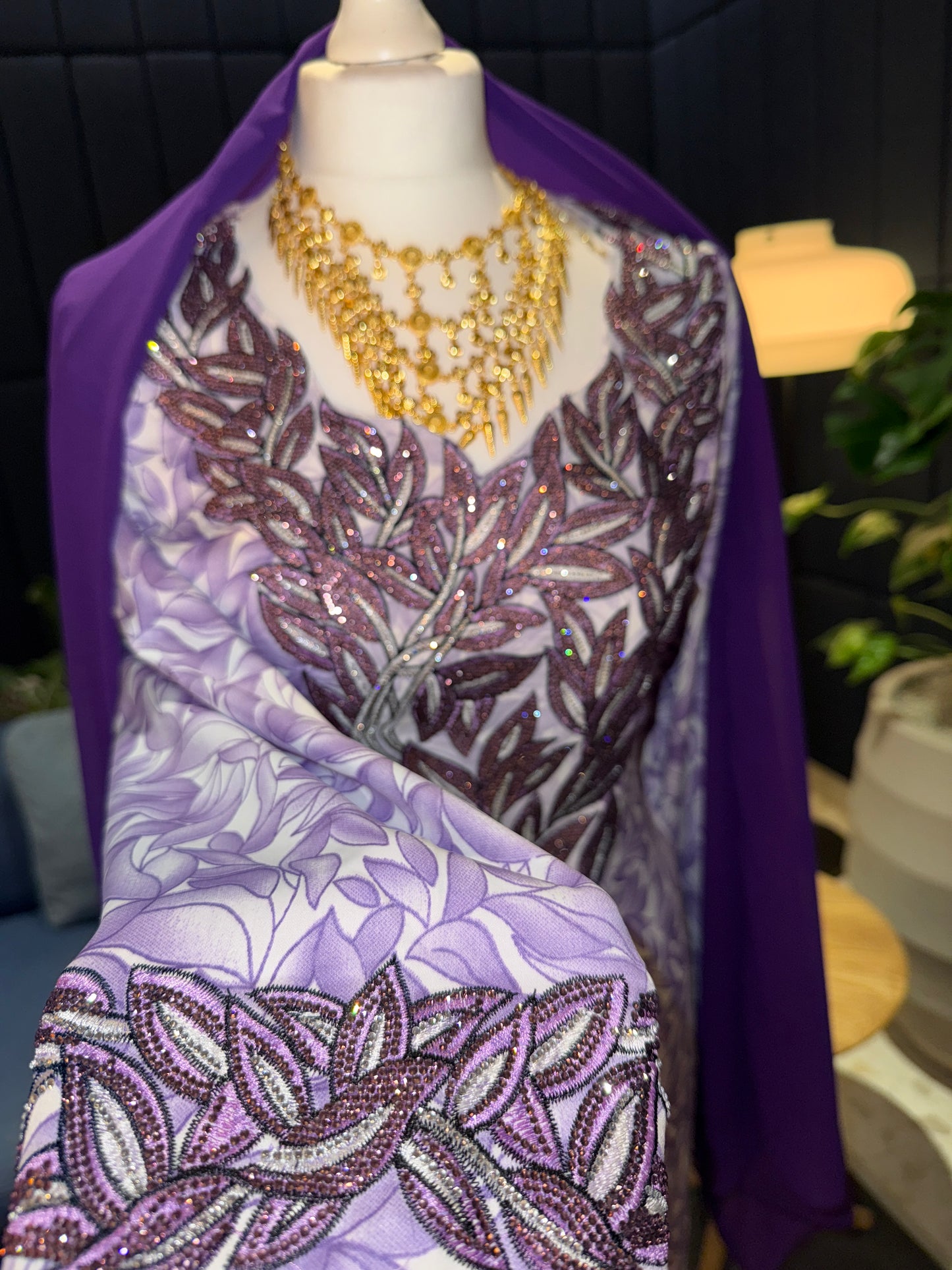 Purple3 mukhawar with hijab and back corset