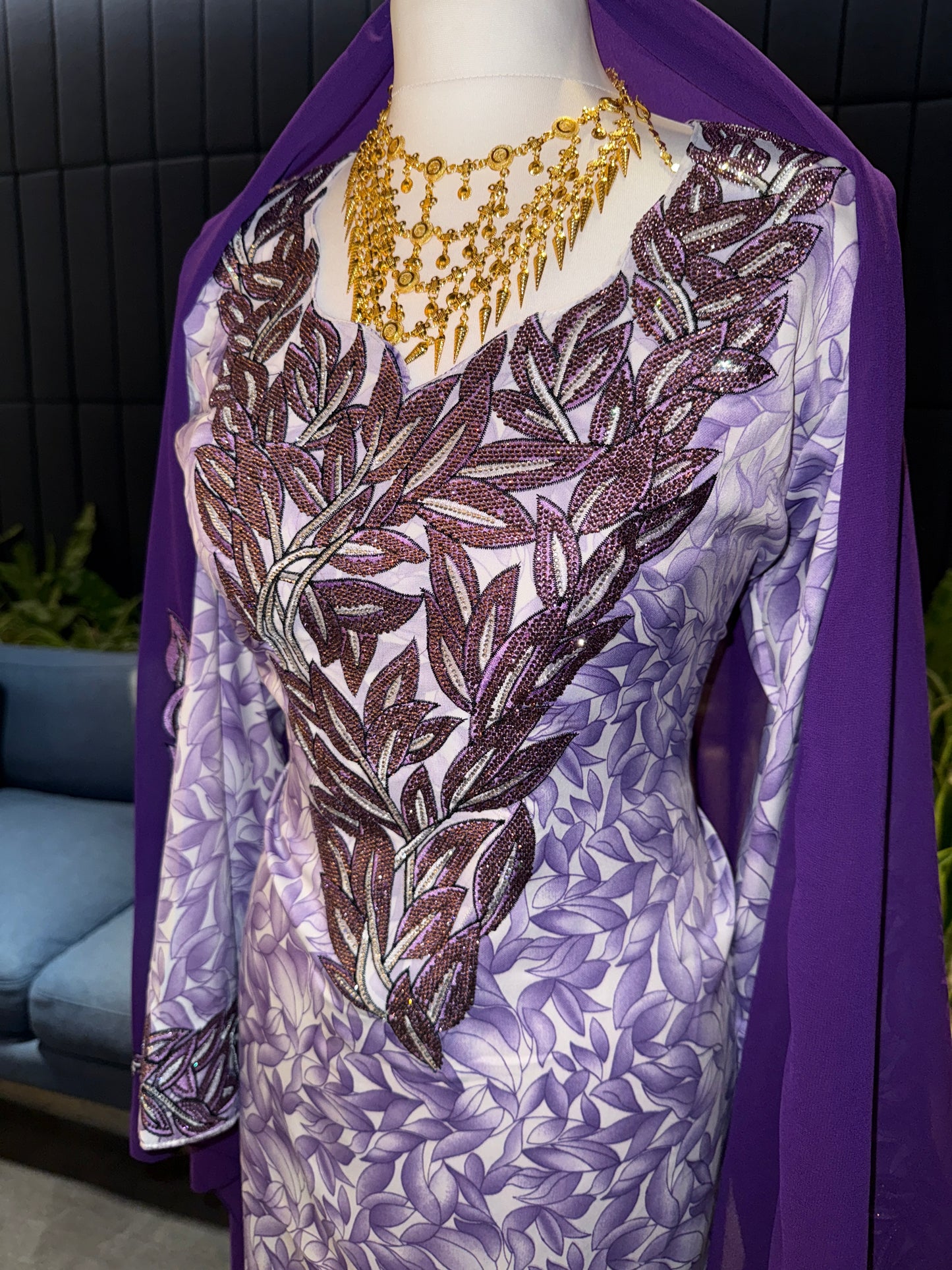 Purple3 mukhawar with hijab and back corset