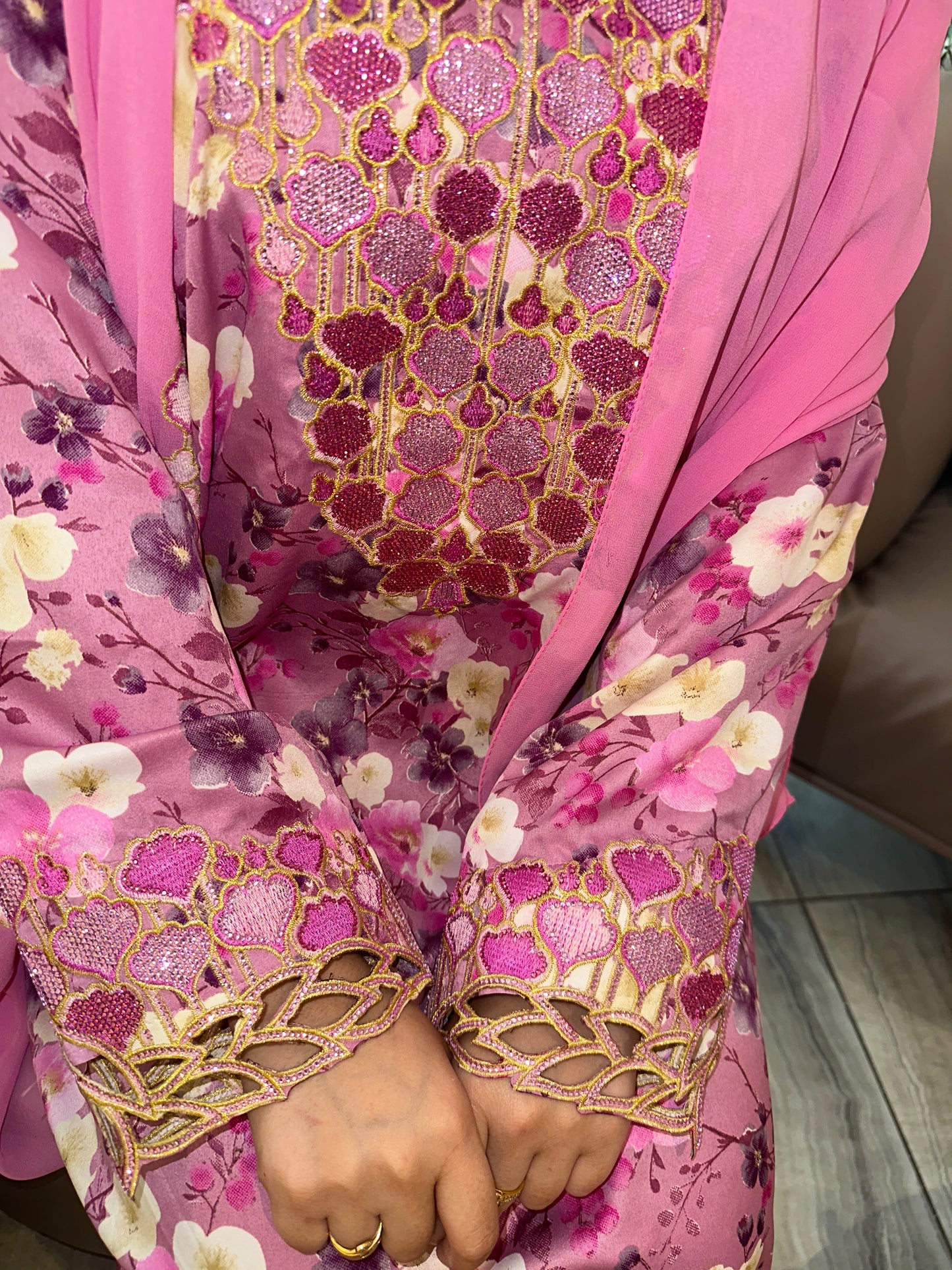 Pink2 mkhawar with matching Shiela