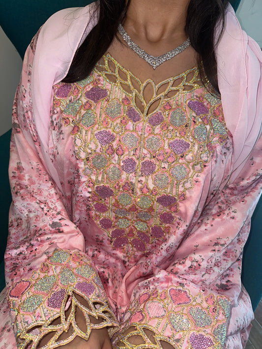 Pink4 mkhawar with matching Shiela