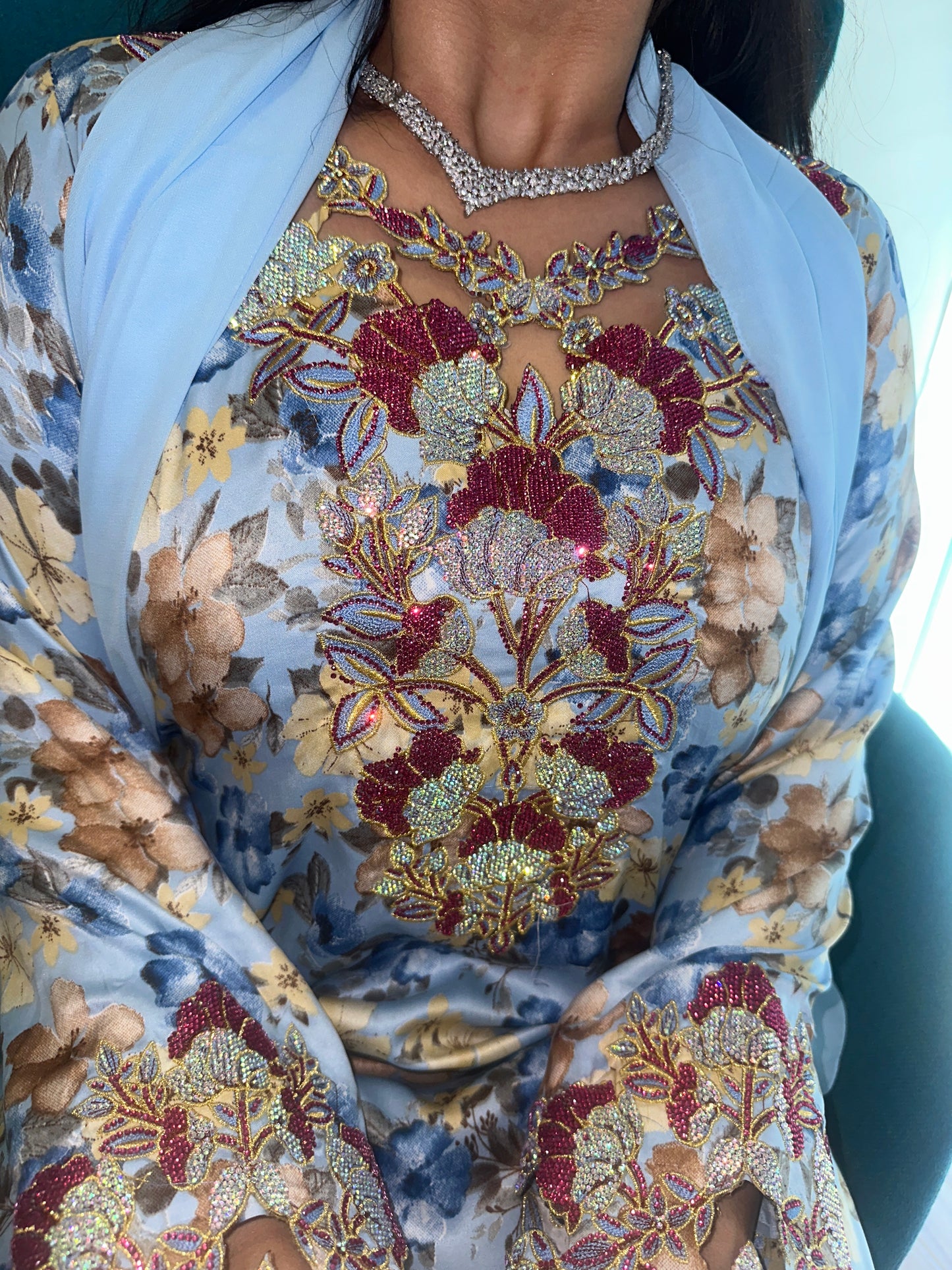 Blue1 mkhawar with matching Shiela