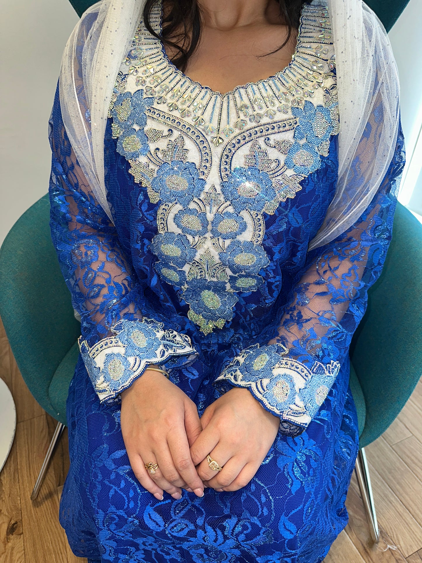 Blue lace mkhawar